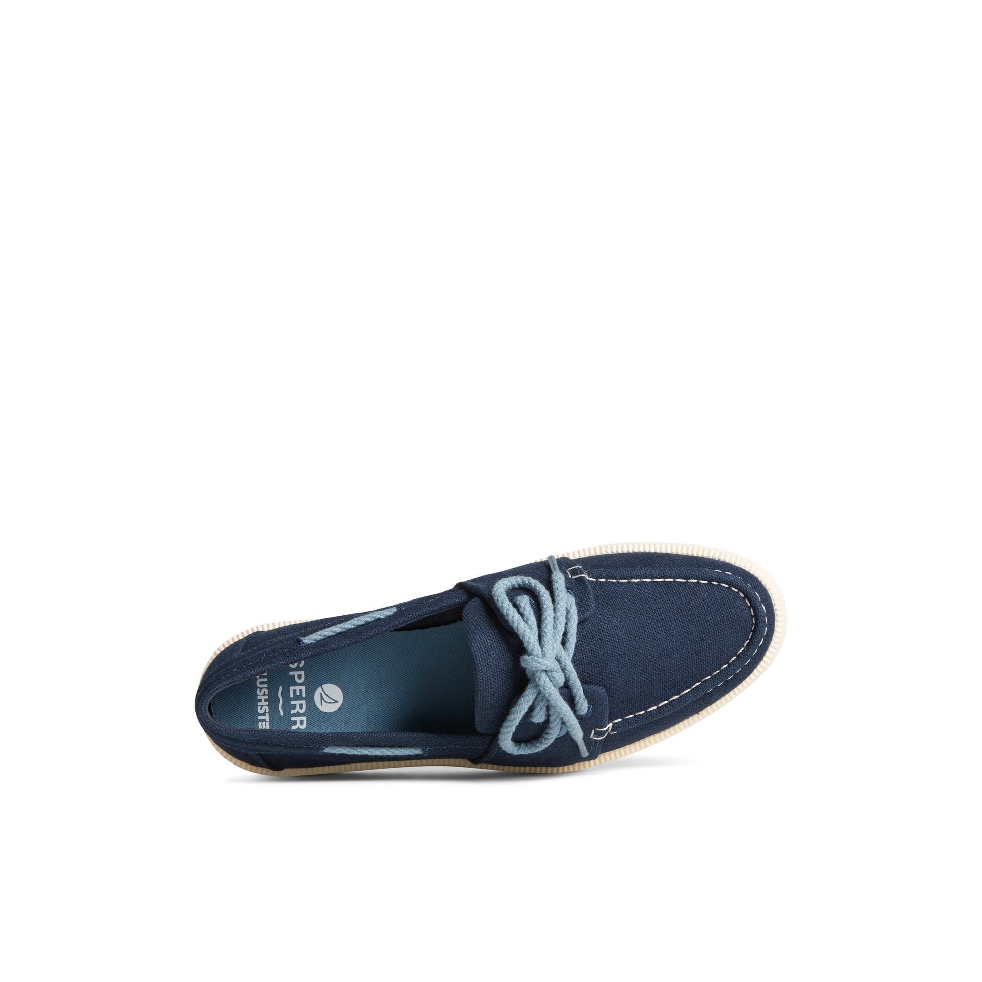 Top-down view of the Navy Cruise Plushwave Sneaker