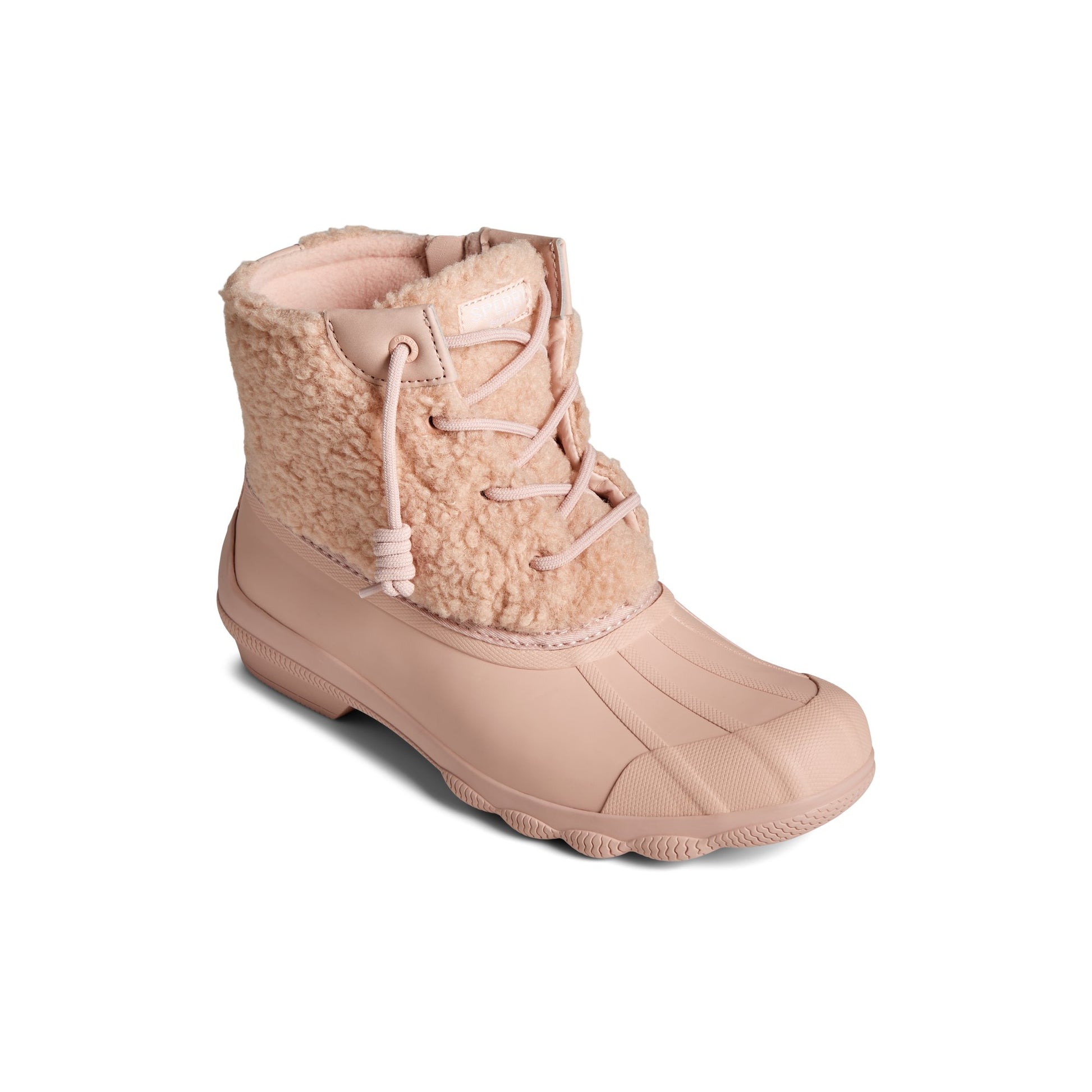 Three-quarter angle of Medium Pink Syren Gulf Duck Boot Duck Boots's front side