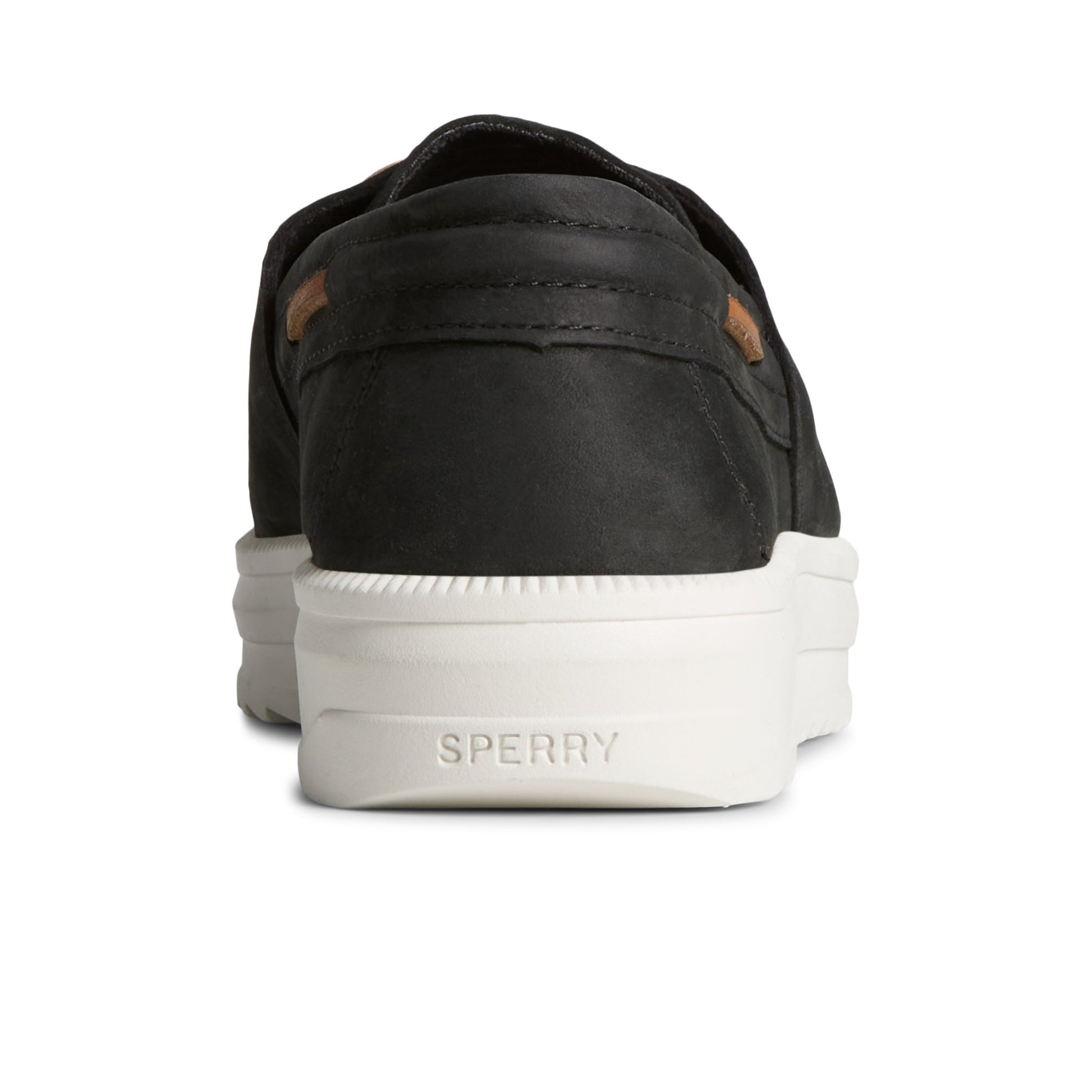Close-up of the Black Cruise Plushwave Sneaker Boat Shoes