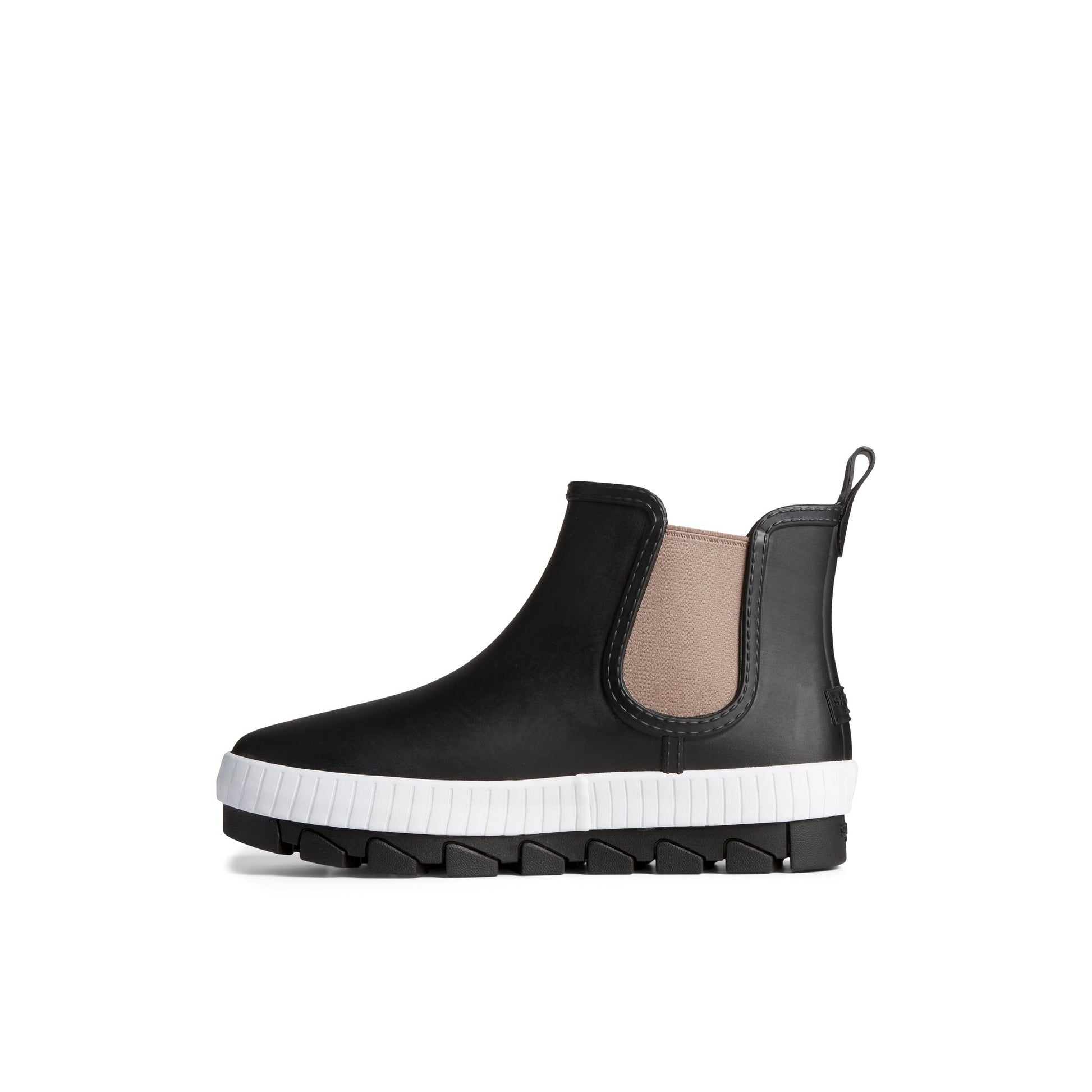Side view of Black Torrent Chelsea Rain Boot Chelsea Rain Boot