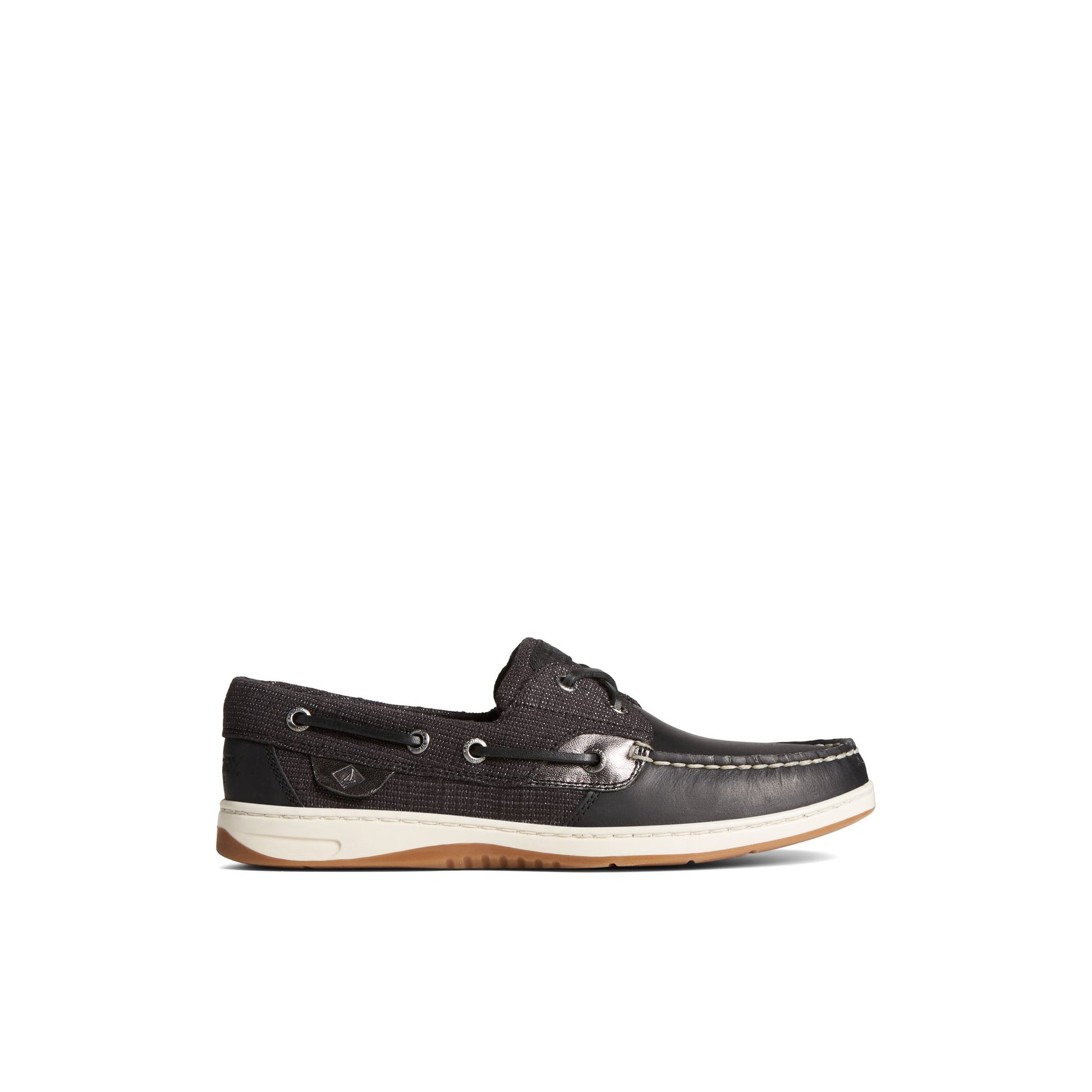 Main View of Black Bluefishdnim_wm Boat Shoes for Womens
