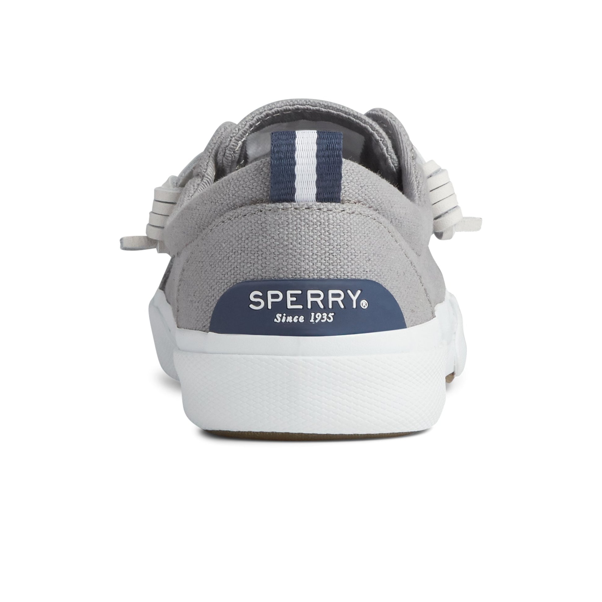 Close-up of the Grey Pier Wave Canvas Sneaker Vulcanized Sneaker