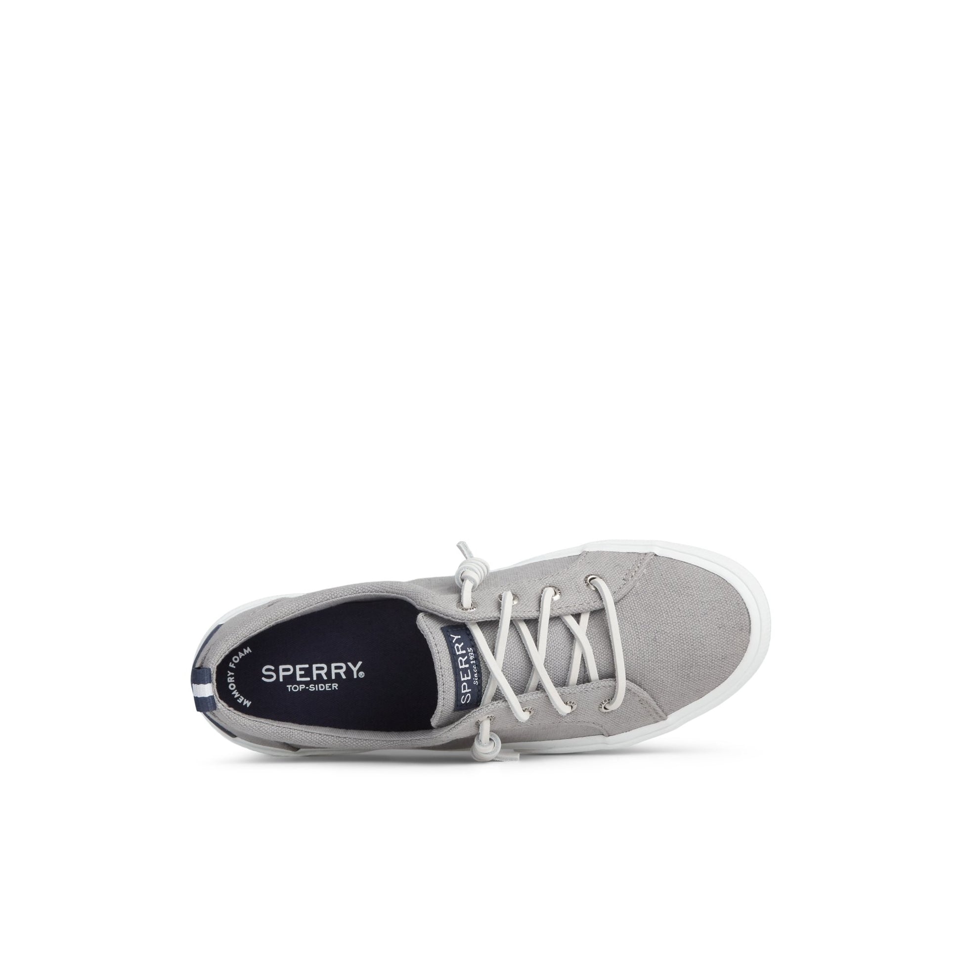 Top-down view of the Grey Pier Wave Canvas Sneaker Vulcanized Sneaker