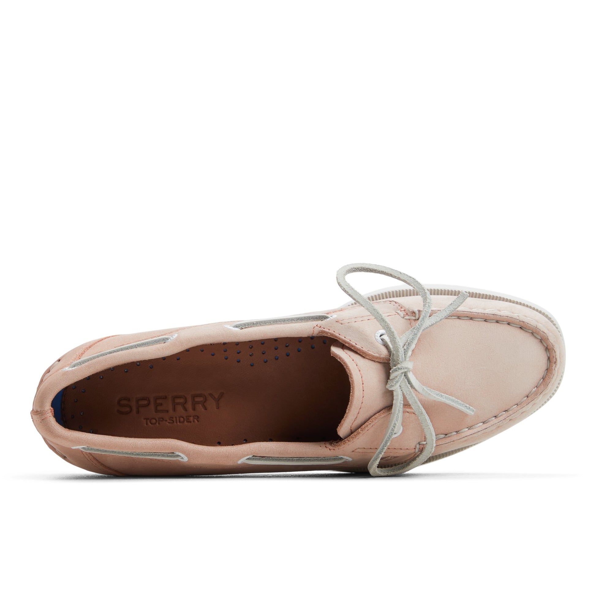 Top-down view of the Light Pink Authentic Original™ 1 Eye Boat Shoe Boat Shoes