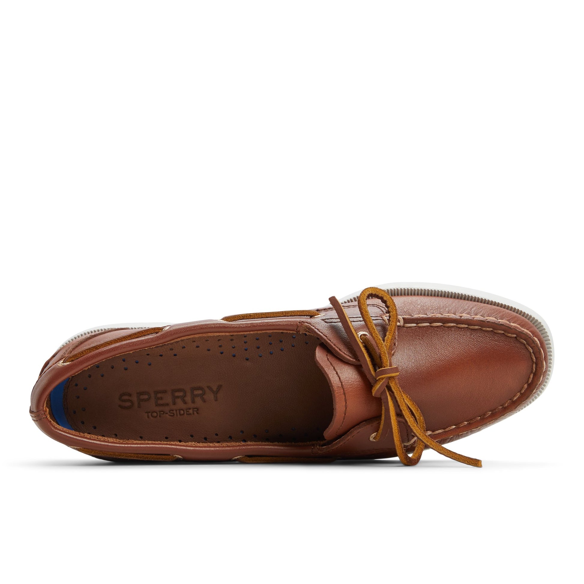 Top-down view of the Brown Authentic Original™ 1 Eye Boat Shoe Boat Shoes
