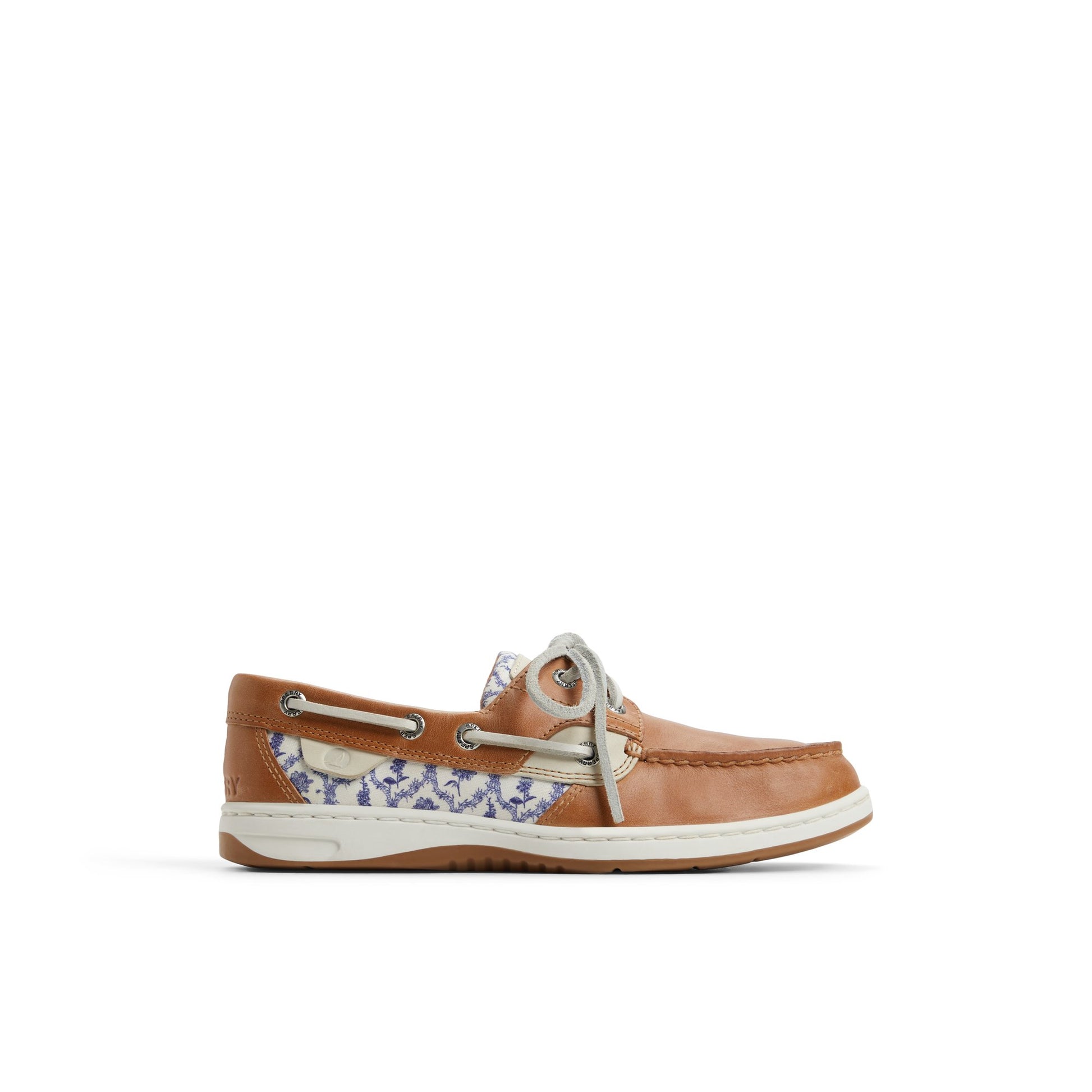 Main View of Floral Bluefish 2 Eye Boat Shoe Boat Shoes for Womens