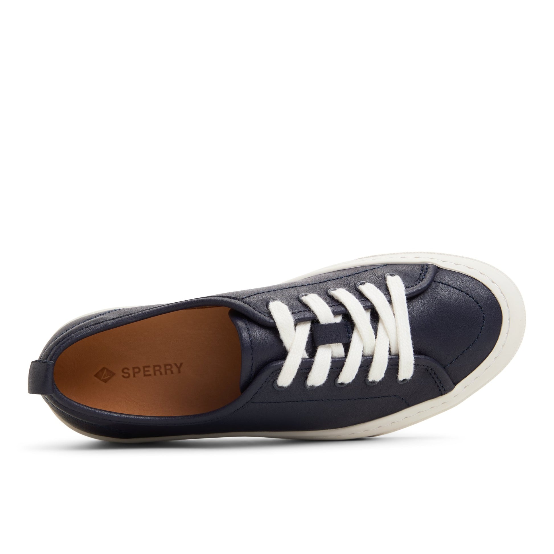 Top-down view of the Navy Candy Lace-To-Toe Sneaker Low Top Sneakers