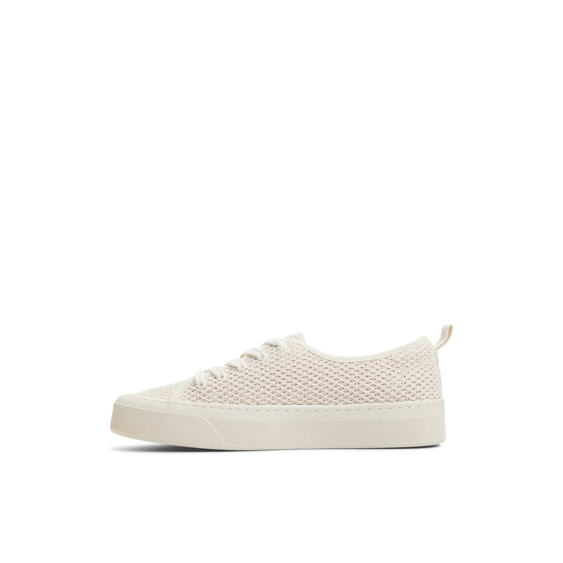 Three-quarter angle of Ecru Candy Lace-To-Toe Sneaker Low Top Sneakers's back side