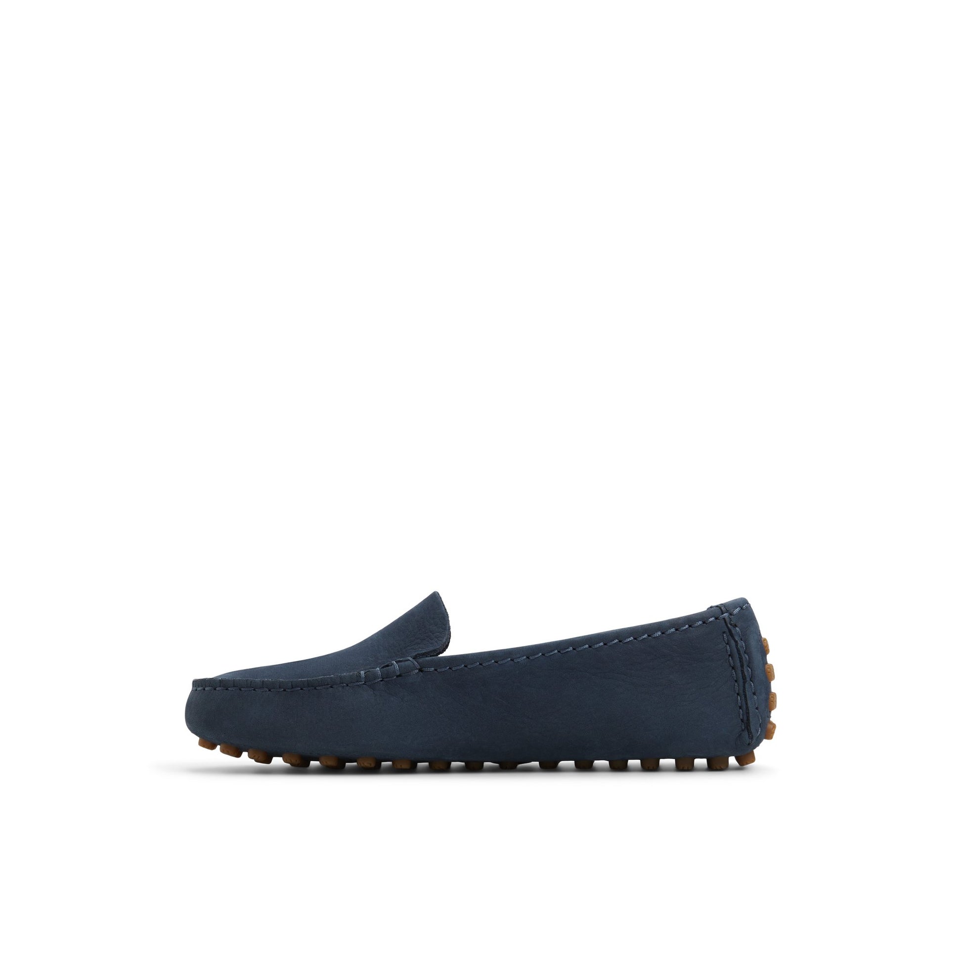 Three-quarter angle of Navy Port Driving Moccasin Loafers's back side