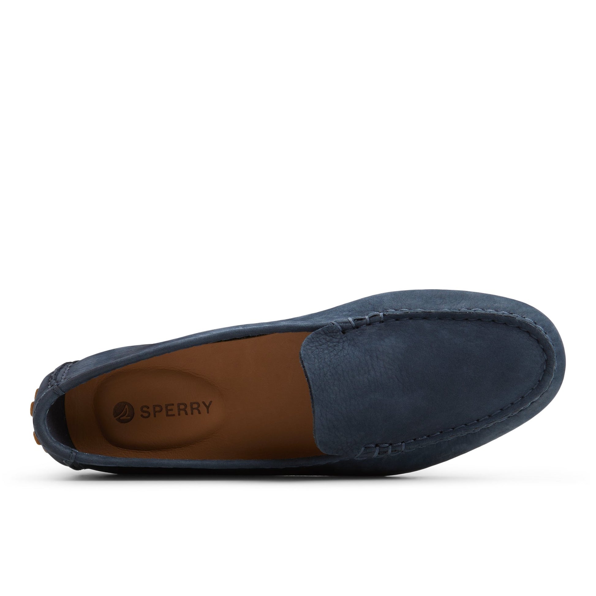 Top-down view of the Navy Port Driving Moccasin Loafers