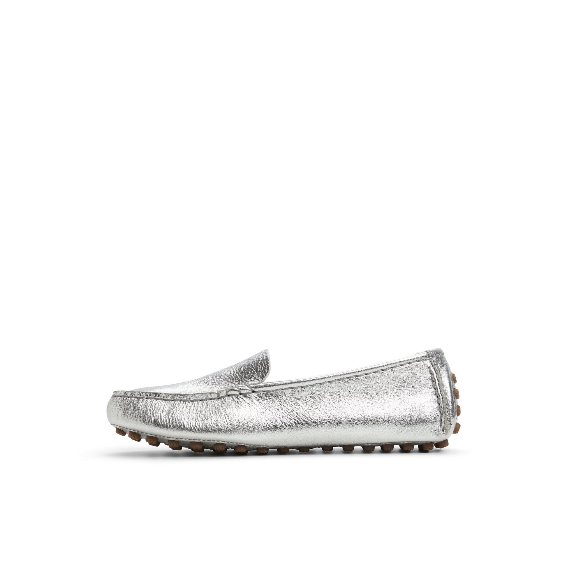 Three-quarter angle of Silver Port Driving Moccasin Loafers's back side