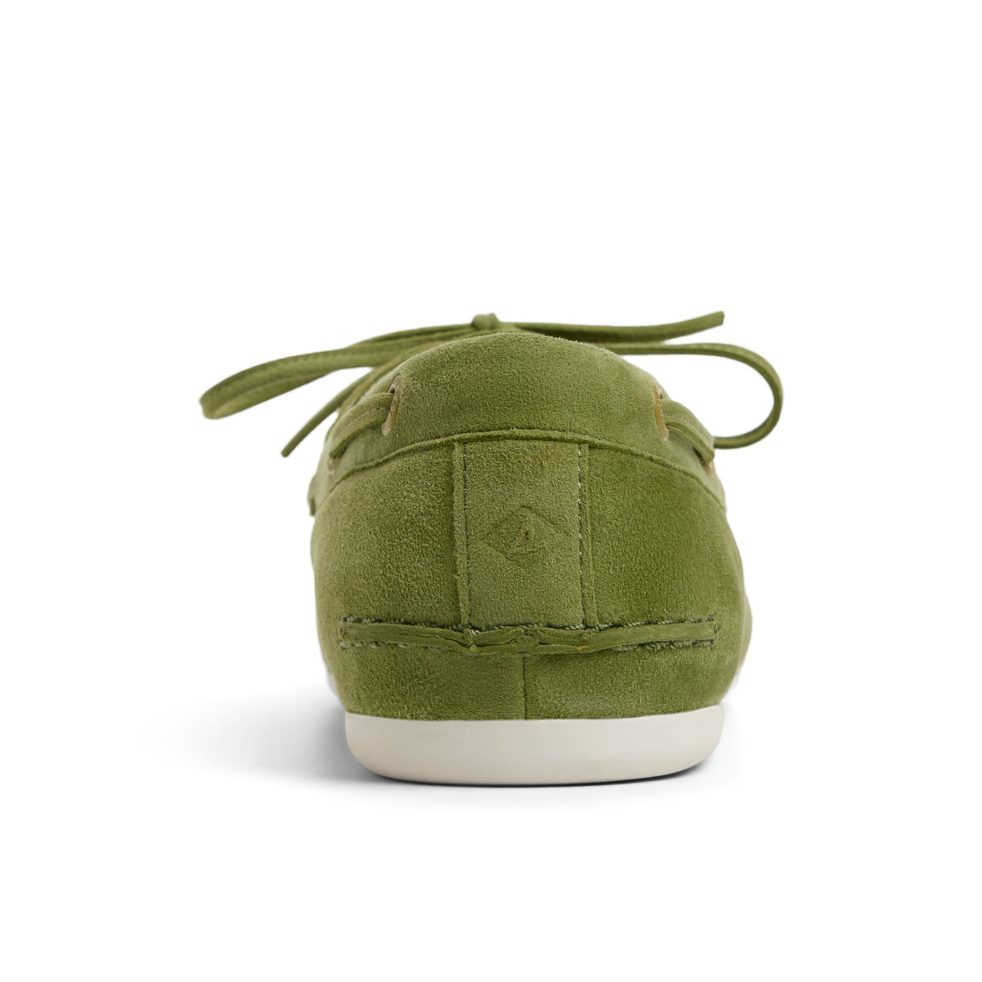 Three-quarter angle of Olive Slim Boat Shoe Boat Shoes's front side