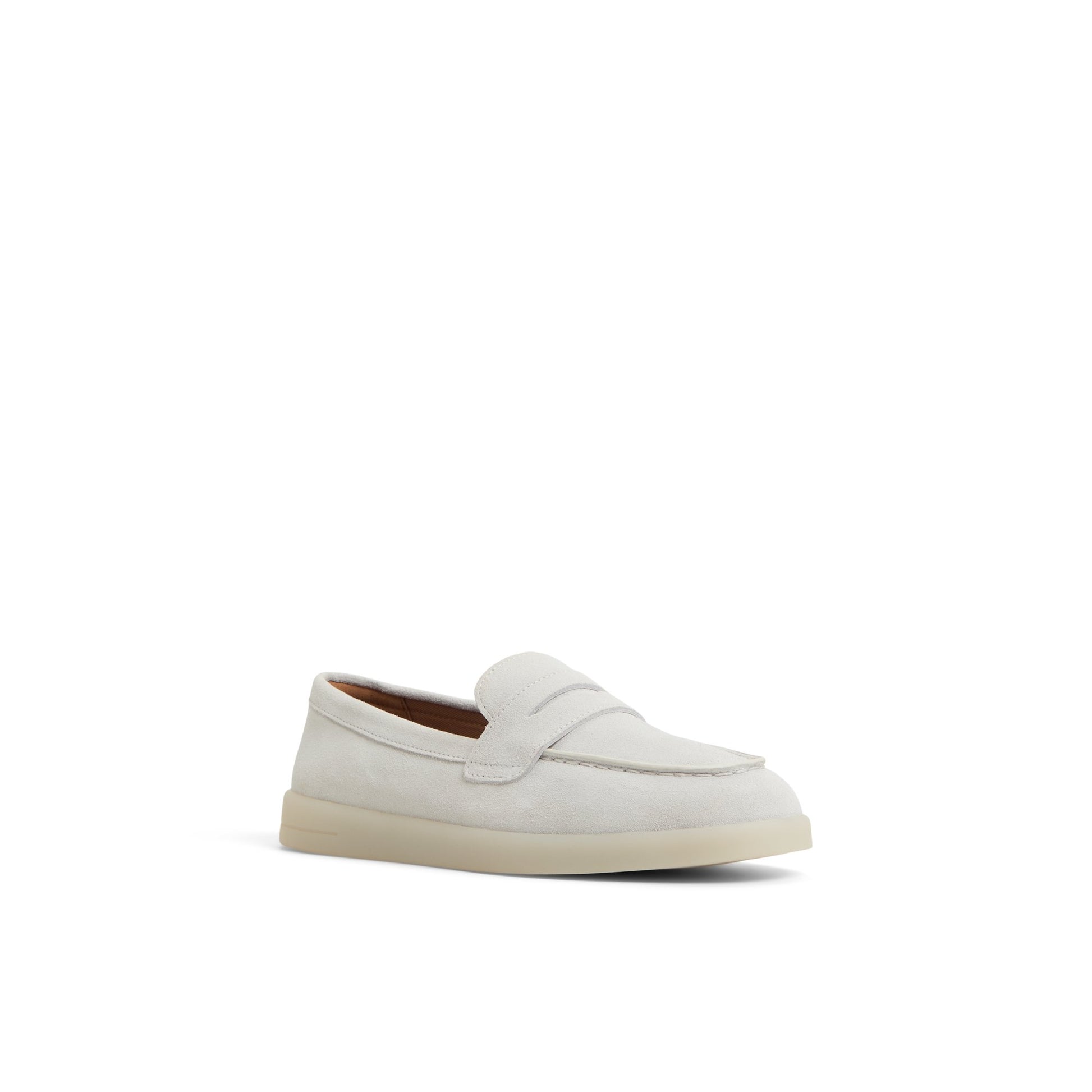 Side view of White Wedge Cupsole Penny Ladies Penny Loafer
