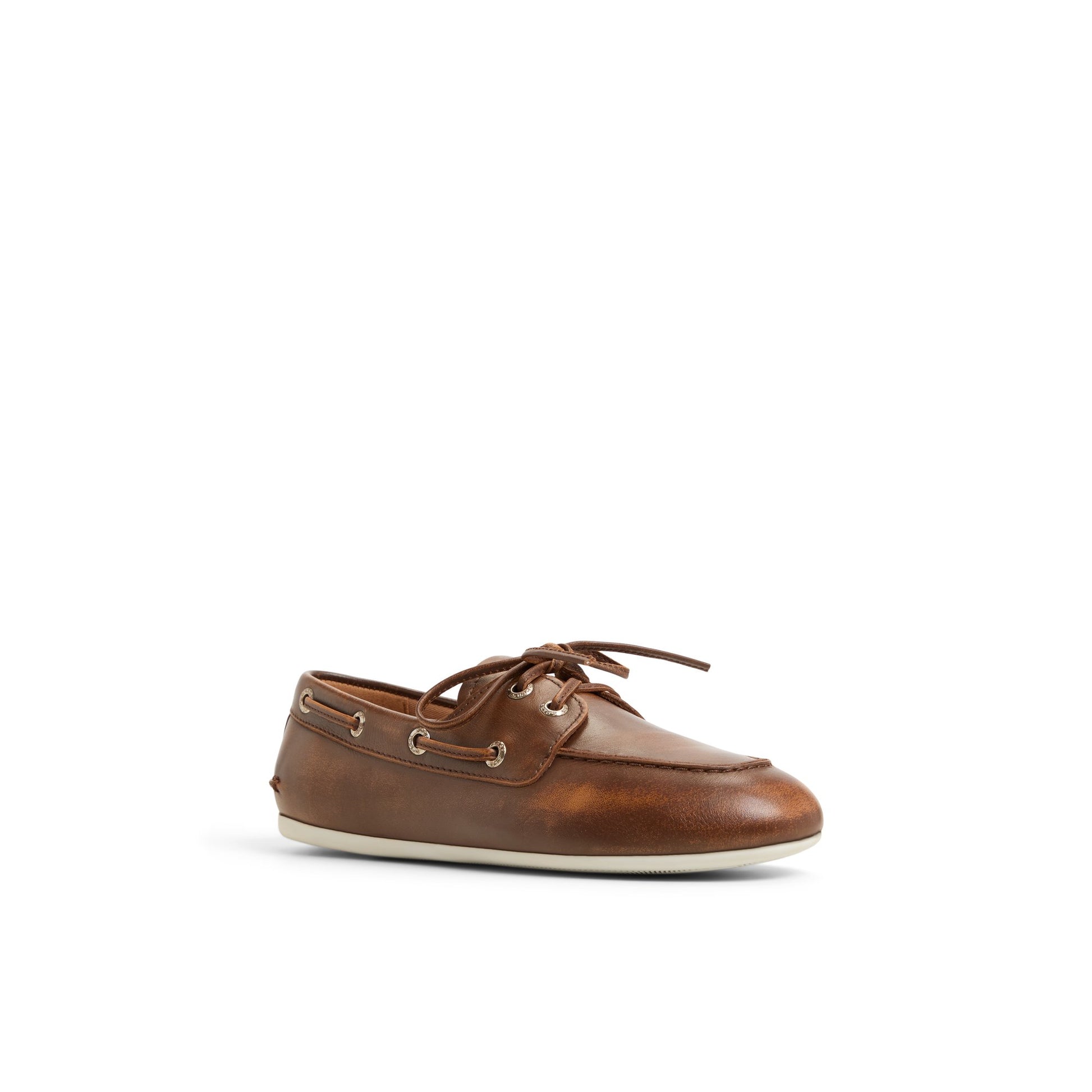 Side view of Tan Slim Boat Shoe Boat Shoes