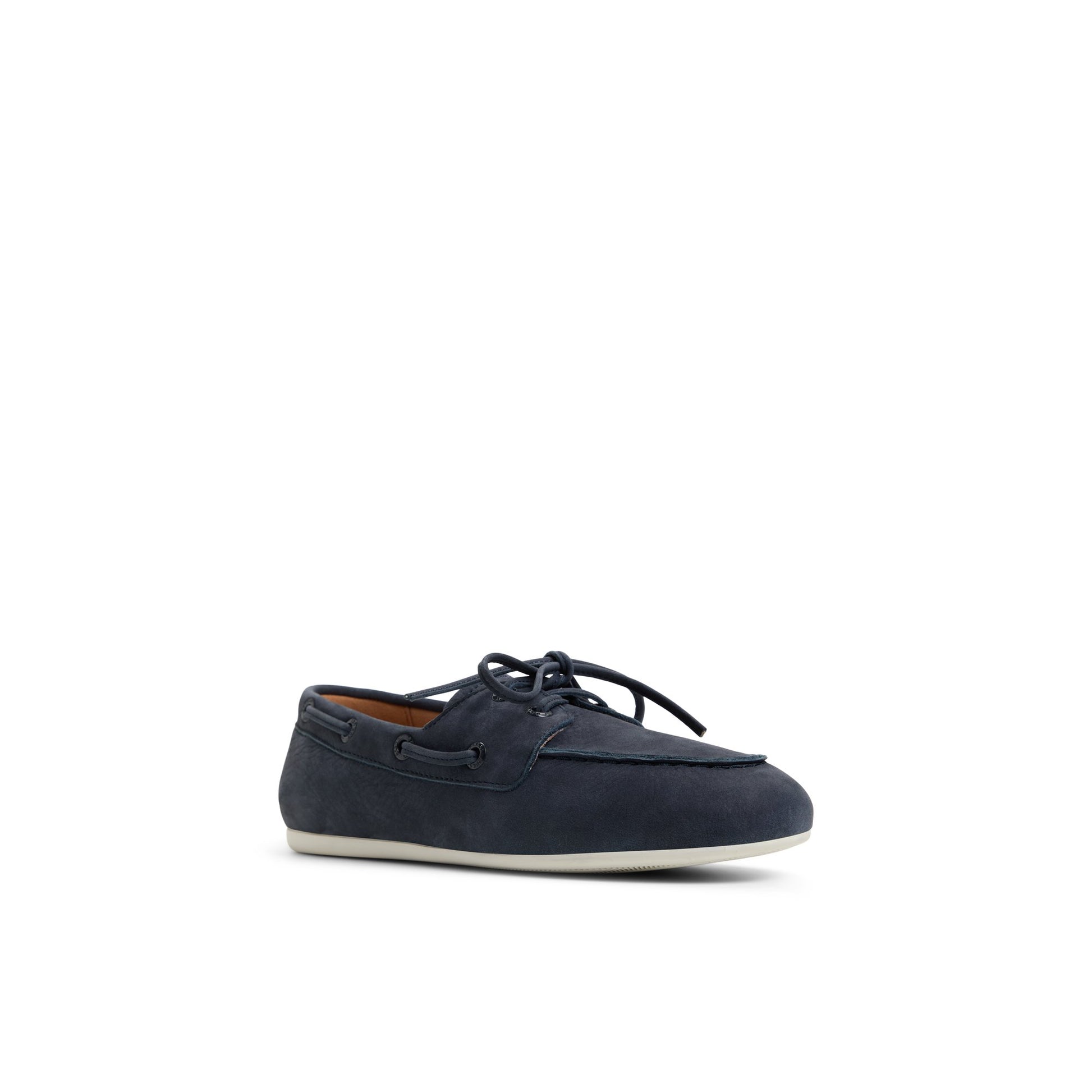 Side view of Navy Slim Boat Shoe Boat Shoes