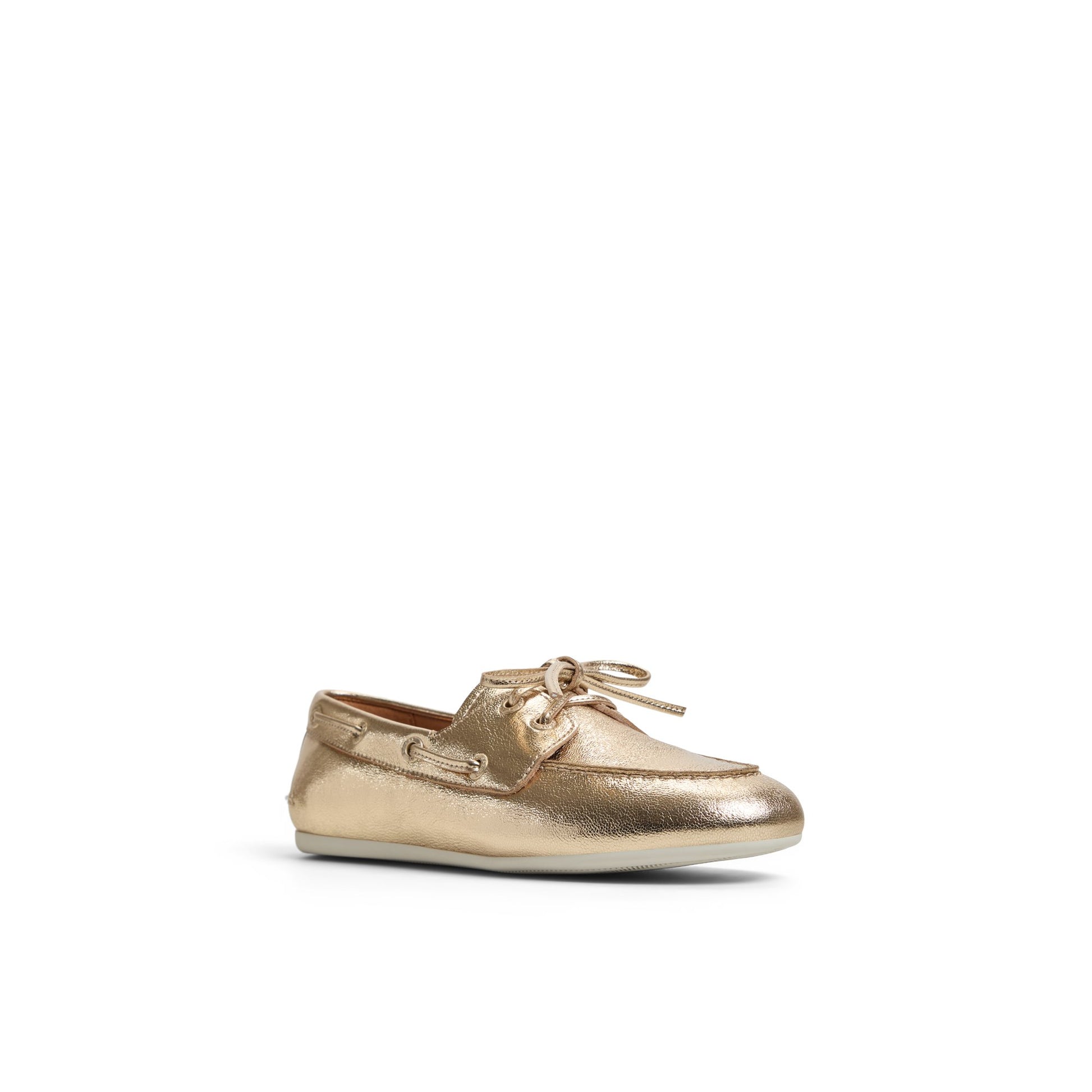 Side view of Gold Slim Boat Shoe Boat Shoes