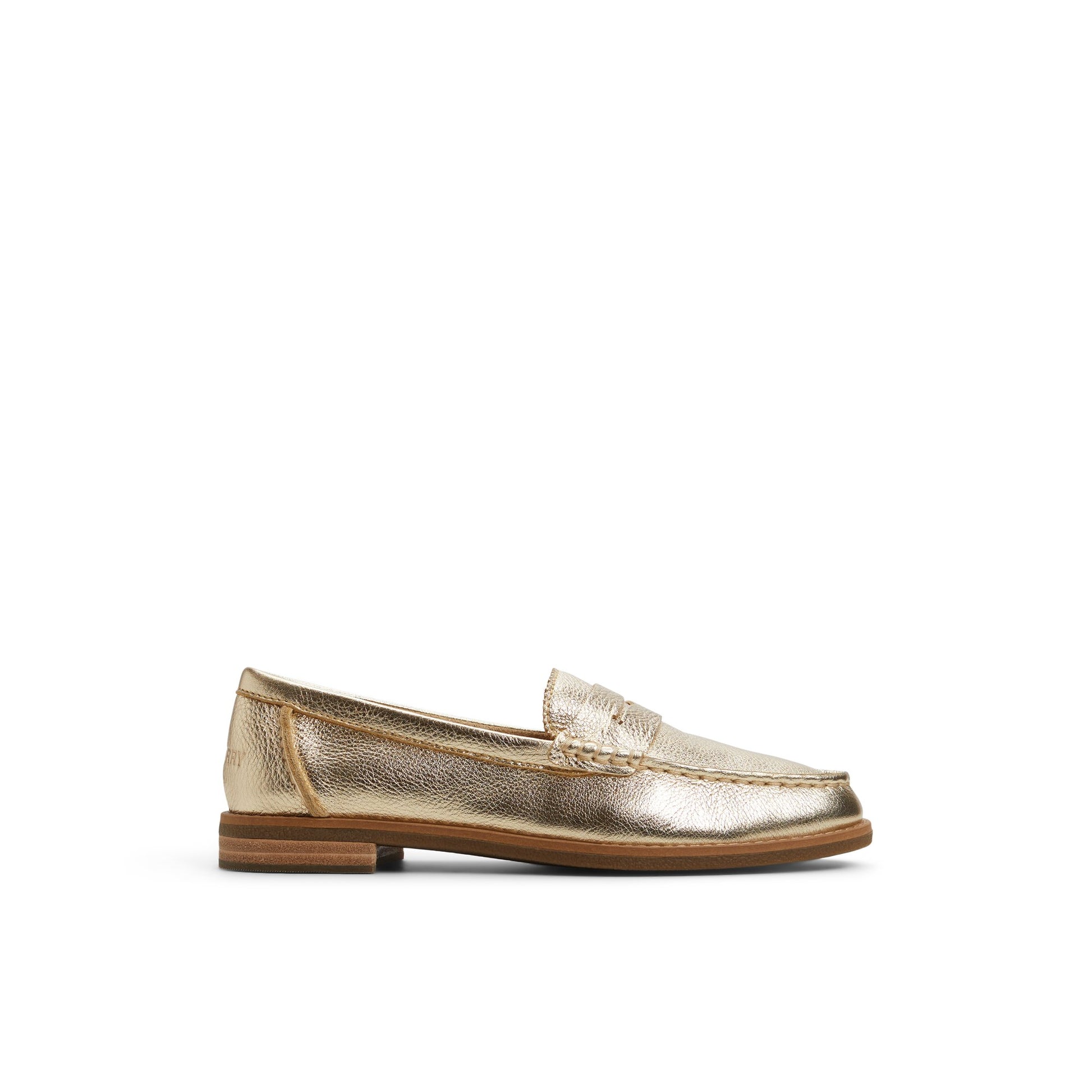 Main View of Gold Seaport Penny Loafers Penny Loafer for Womens