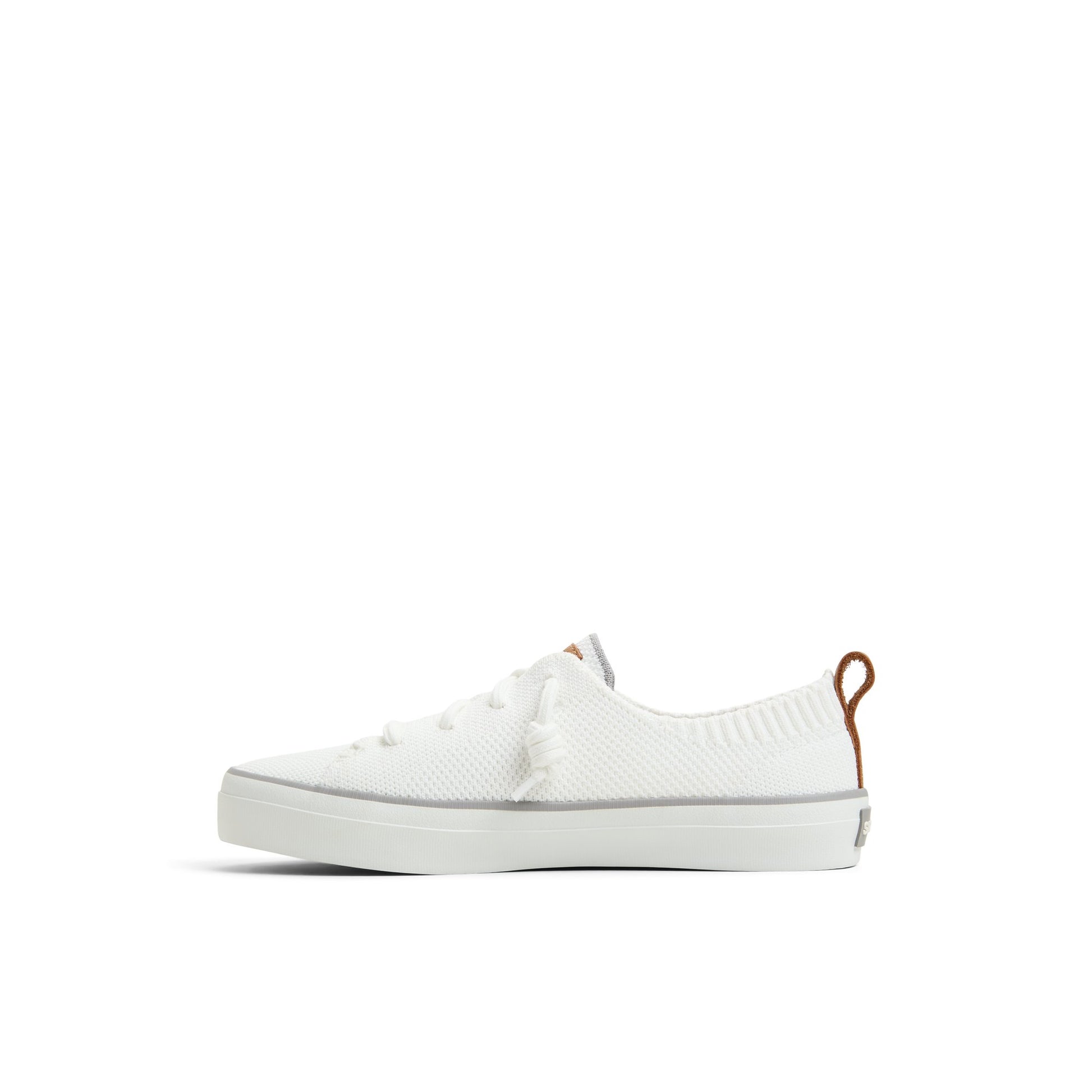 Three-quarter angle of Ivory Crest Vibe Knit Sneaker Low Top Sneakers's back side