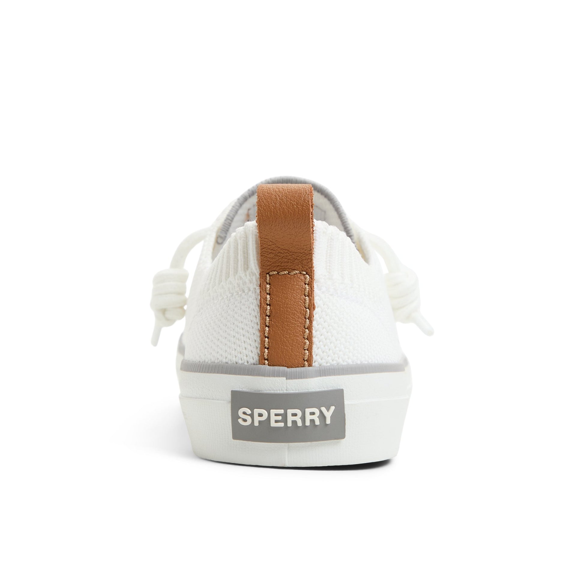 Three-quarter angle of Ivory Crest Vibe Knit Sneaker Low Top Sneakers's front side