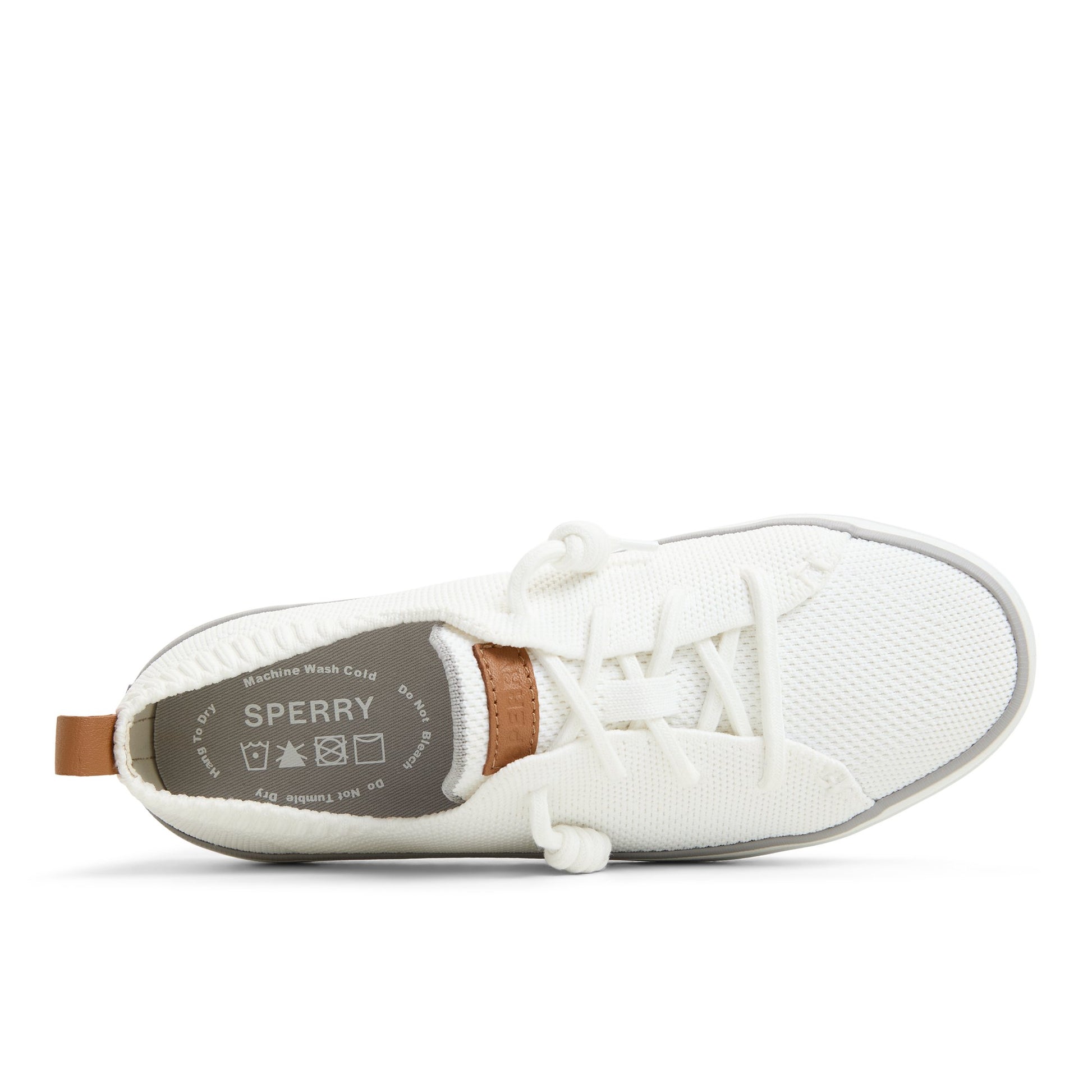 Top-down view of the Ivory Crest Vibe Knit Sneaker Low Top Sneakers