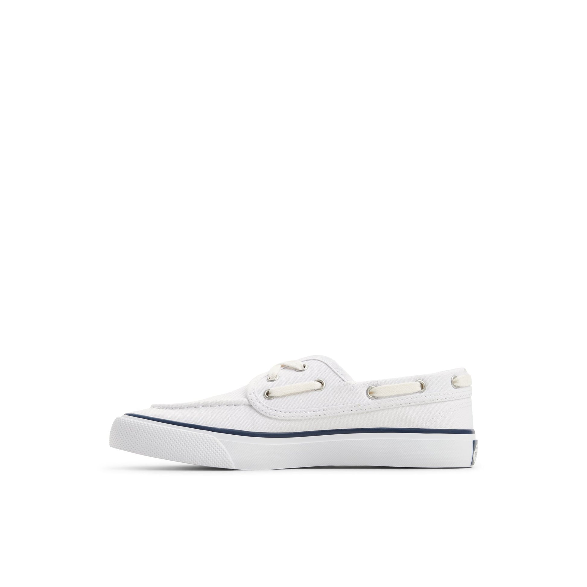 Three-quarter angle of White Seamate Boat Shoe Sneaker Boat Shoes's back side