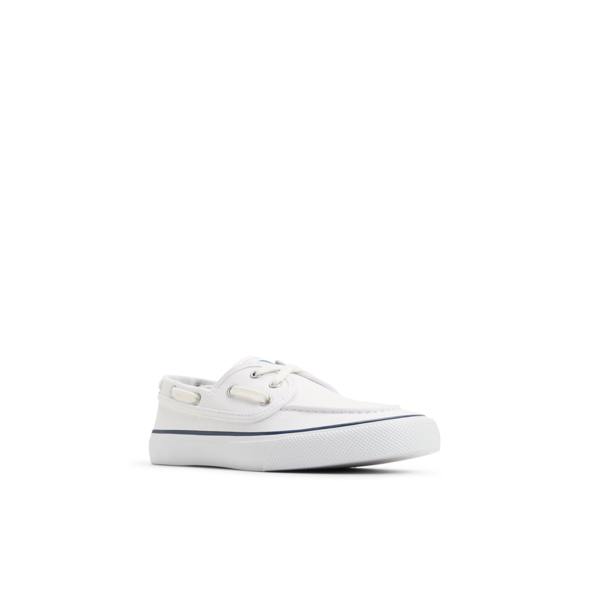 Side view of White Seamate Boat Shoe Sneaker Boat Shoes