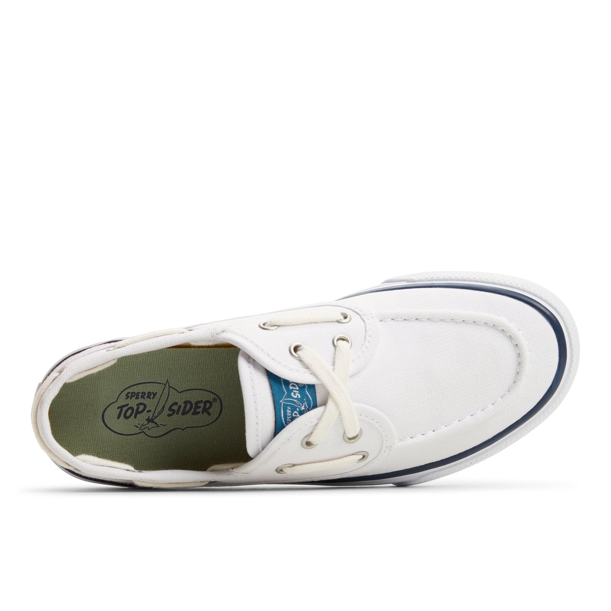 Top-down view of the White Seamate Boat Shoe Sneaker Boat Shoes