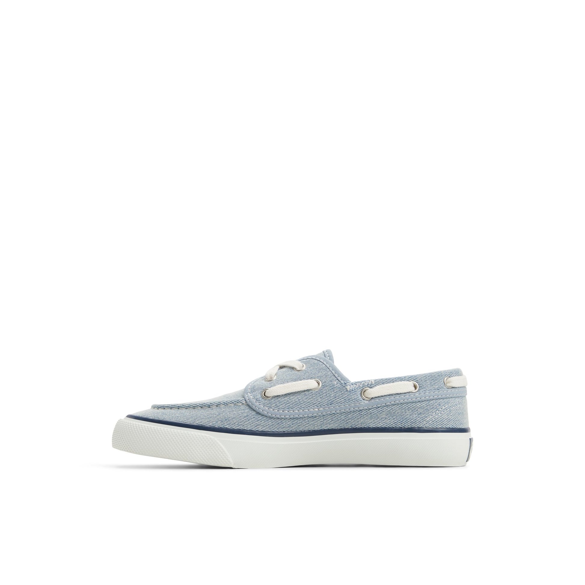 Three-quarter angle of Light Blue Seamate Boat Shoe Sneaker Boat Shoes's back side