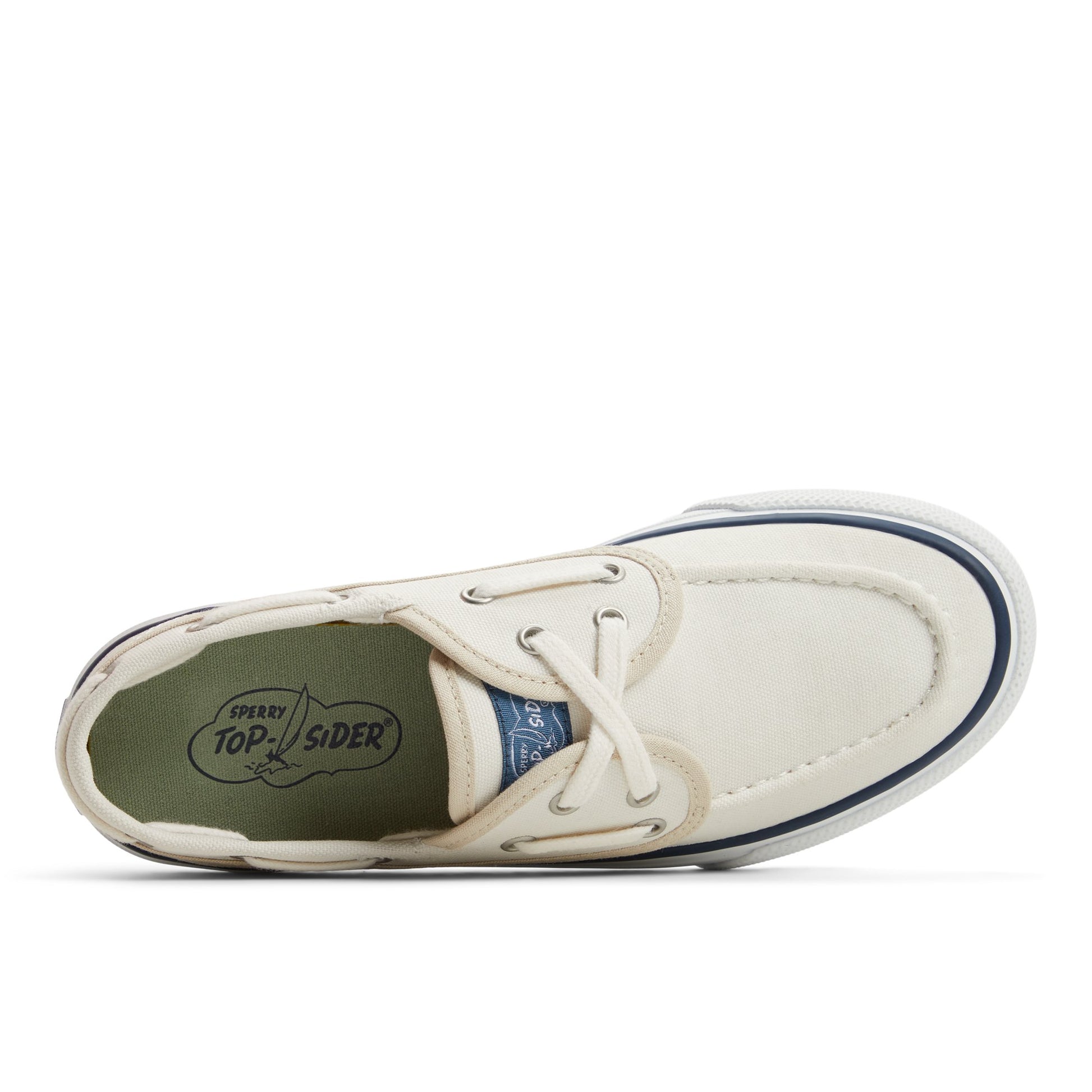 Top-down view of the Ecru Seamate Boat Shoe Sneaker Boat Shoes