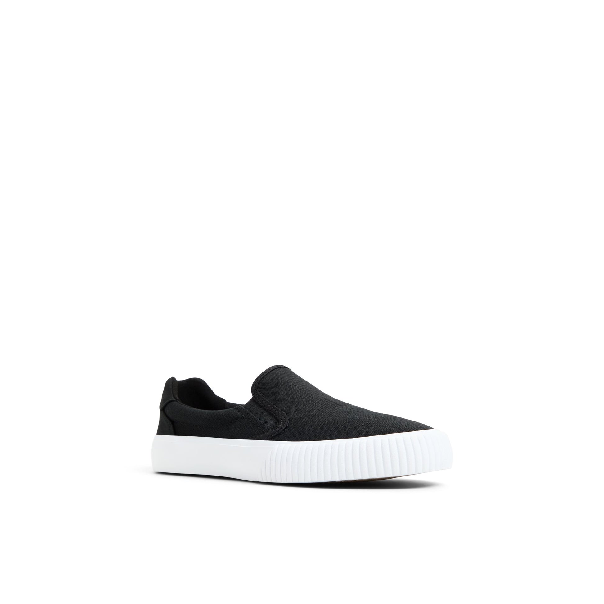 Side view of Black Bermunda Slip-on Sneaker Low Top Sneakers