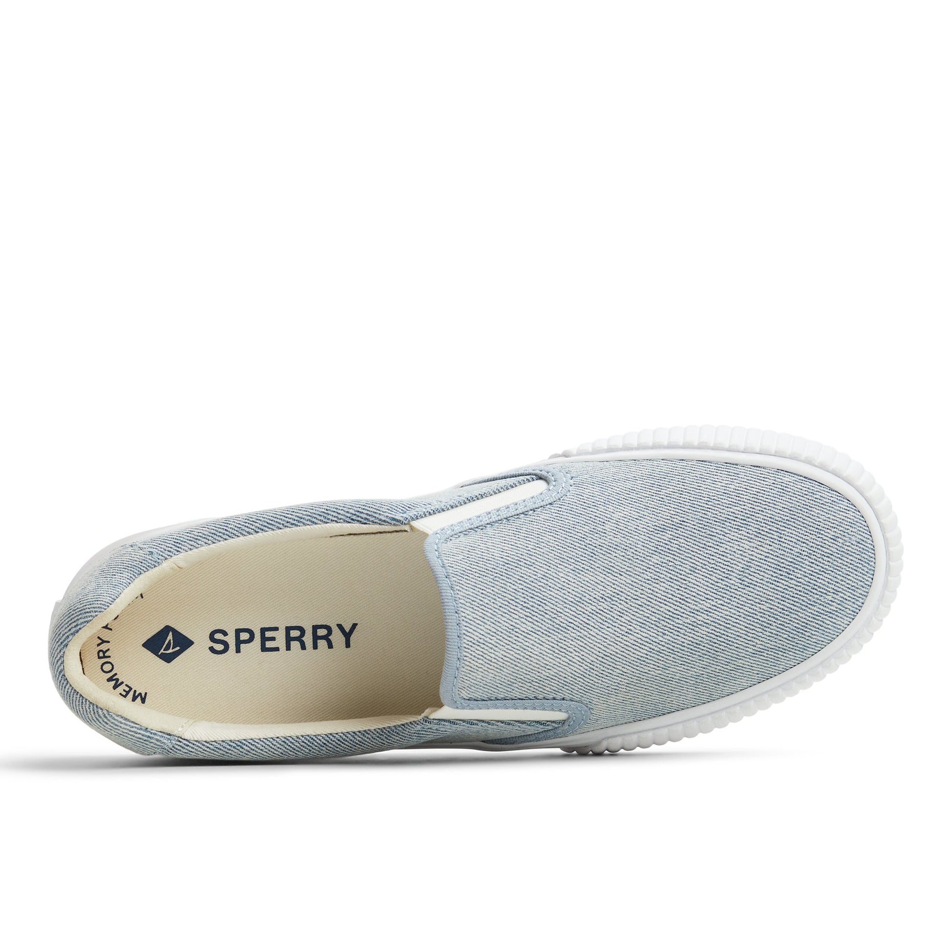 Top-down view of the Denim Bermunda Slip-on Sneaker Low Top Sneakers