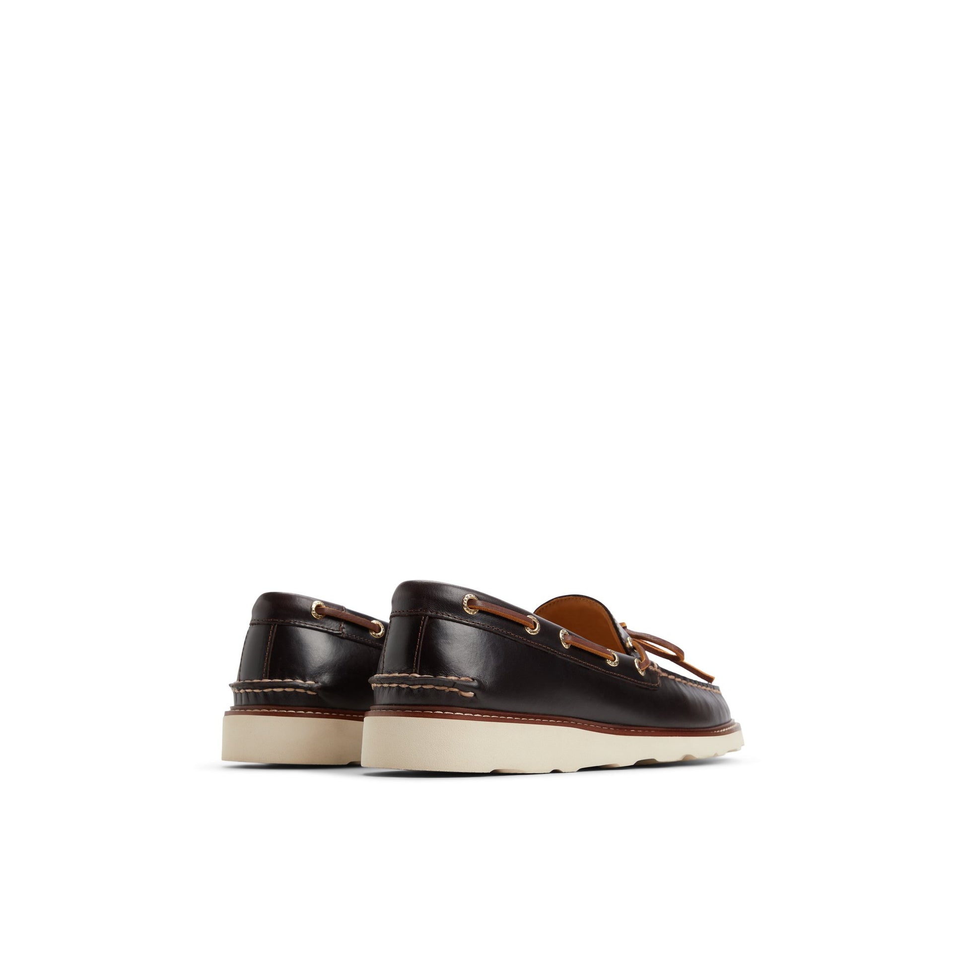 Three-quarter angle of Dark Brown Gold Cup™ Vibram Boat Shoe Driver Loafer Casual Shoes's front side