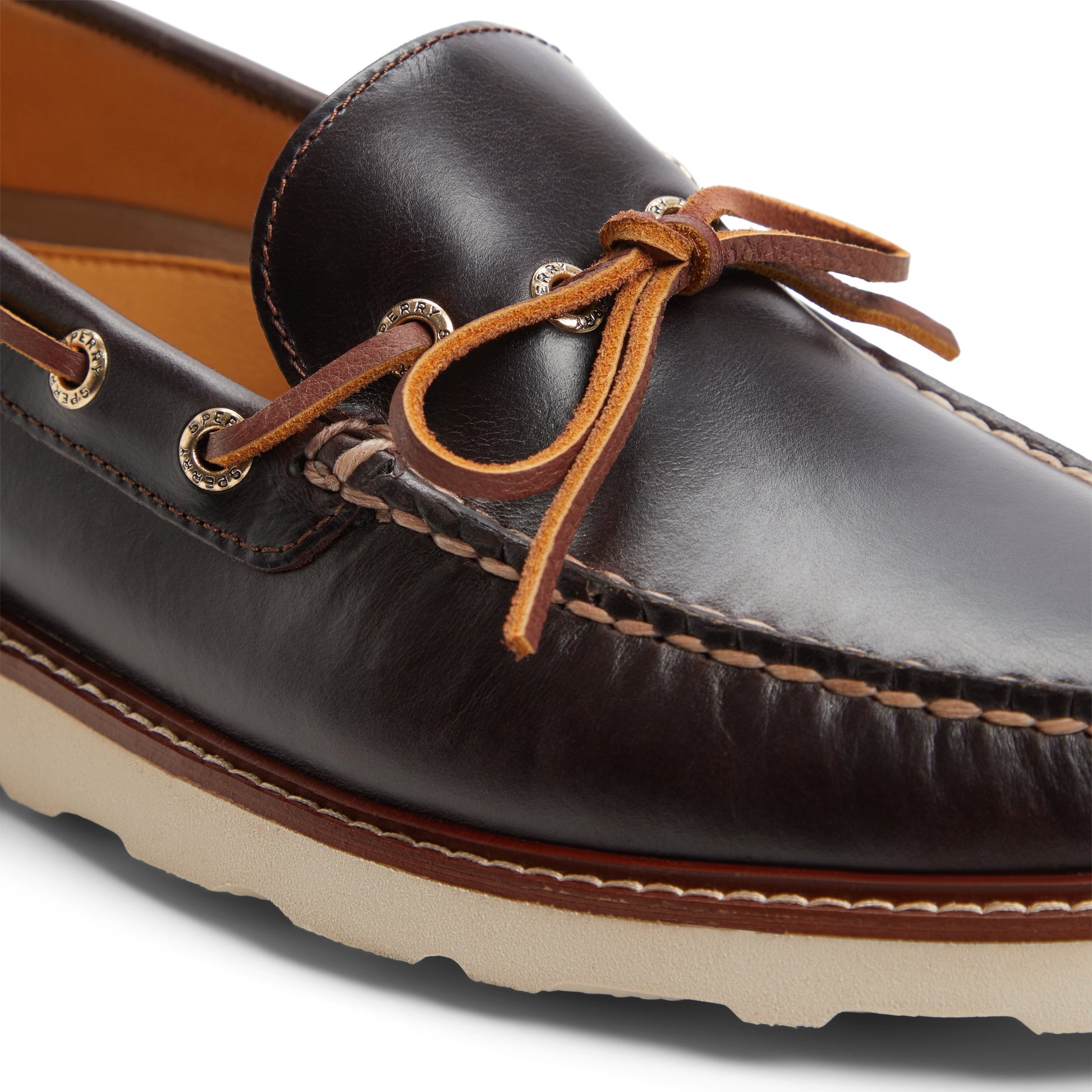 View of Dark Brown Gold Cup™ Vibram Boat Shoe Driver Loafer Casual Shoes's sole