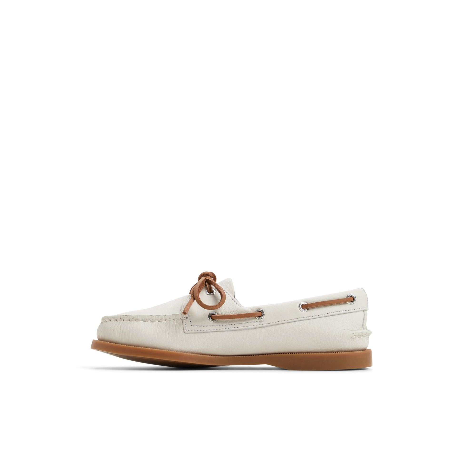 Three-quarter angle of White Authentic Original™ 2 Eye Boat Shoe Boat Shoes's back side