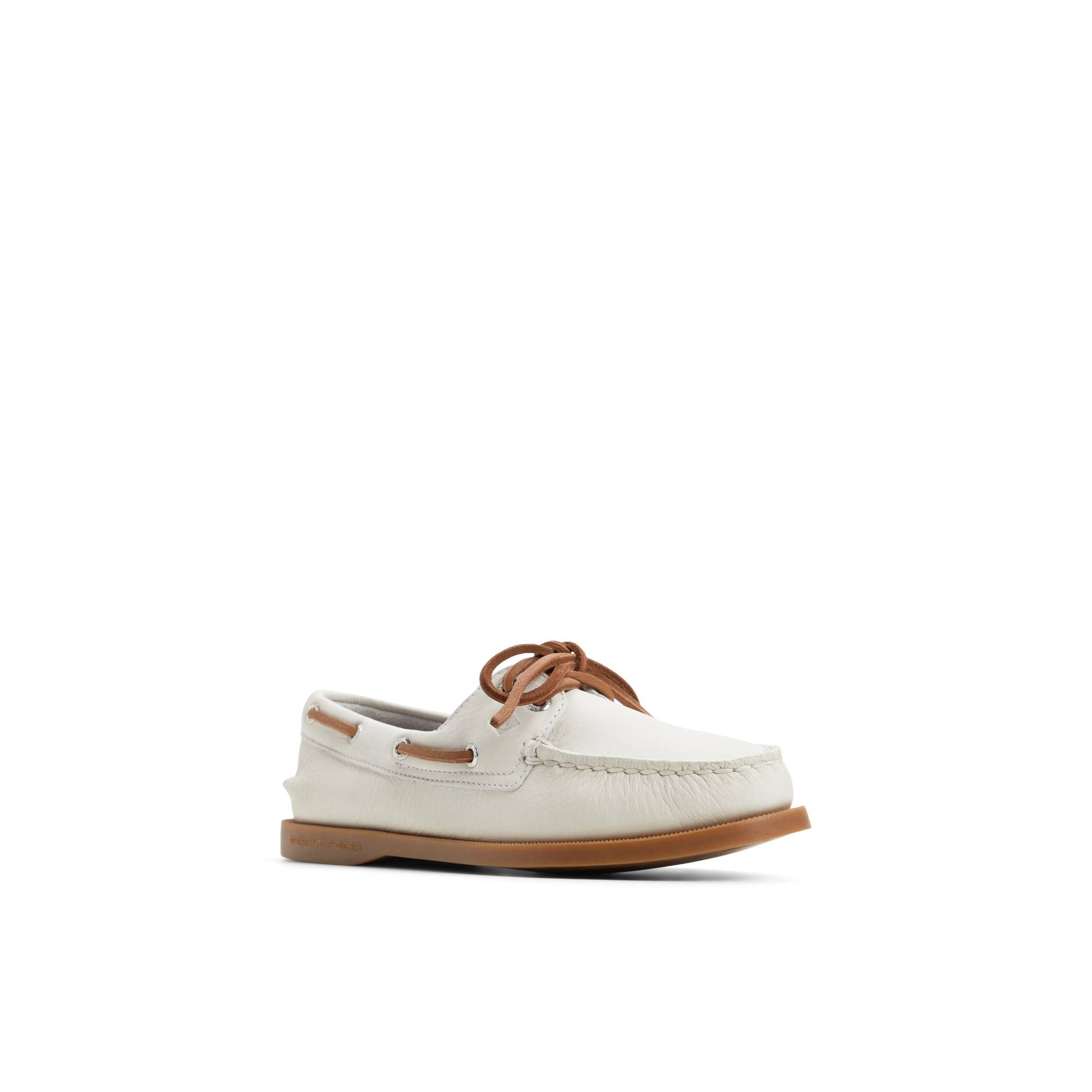 Side view of White Authentic Original™ 2 Eye Boat Shoe Boat Shoes