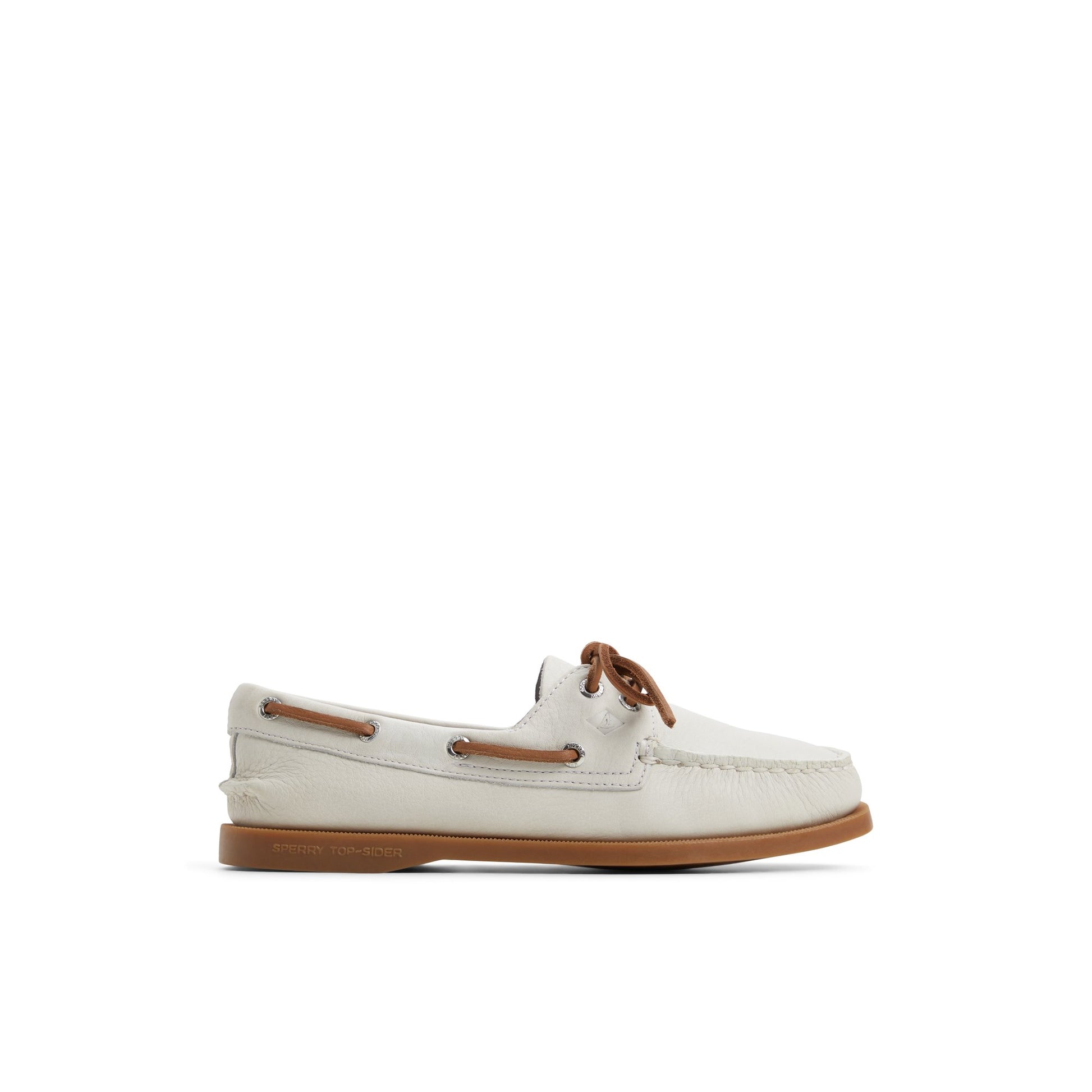 Main View of White Authentic Original™ 2 Eye Boat Shoe Boat Shoes for Womens