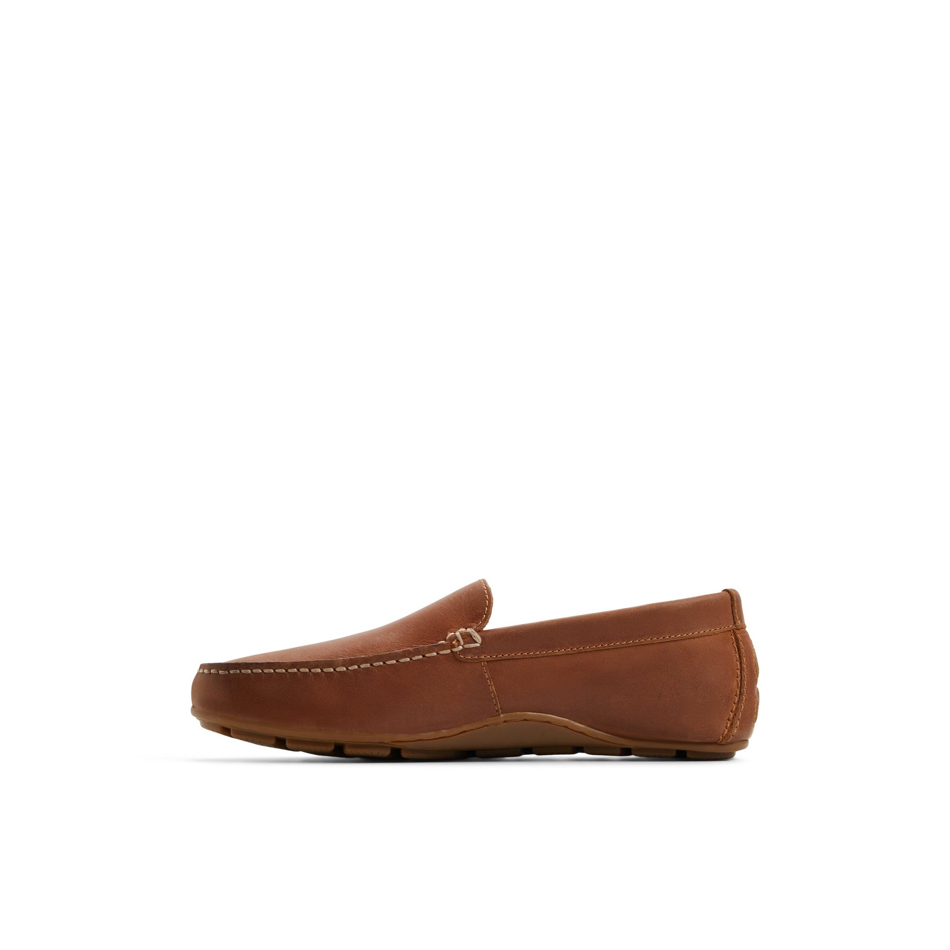 Three-quarter angle of Tan Wave Venetian Driver Driver Loafer Casual Shoes's back side