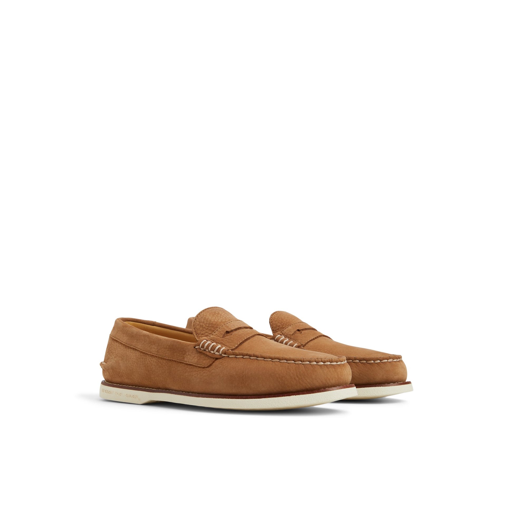Side view of Light brown Cambridge Loafer Loafer Moccasin Casual Shoes