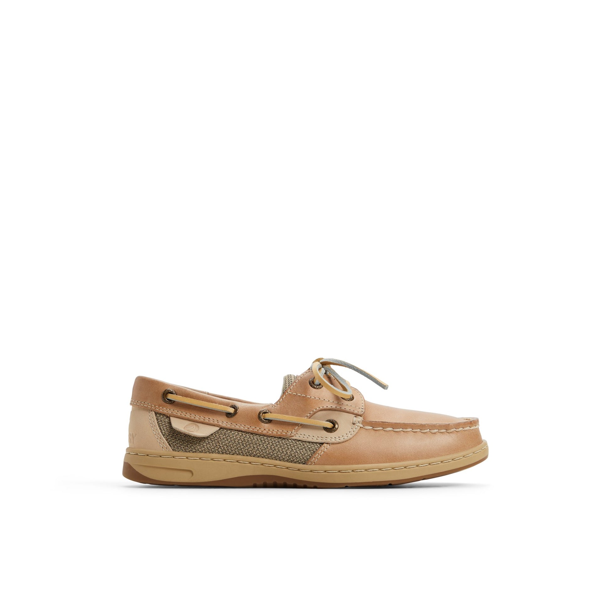 Main View of Linen multi Bluefish 2 Eye Boat Shoe Boat Shoes for Womens