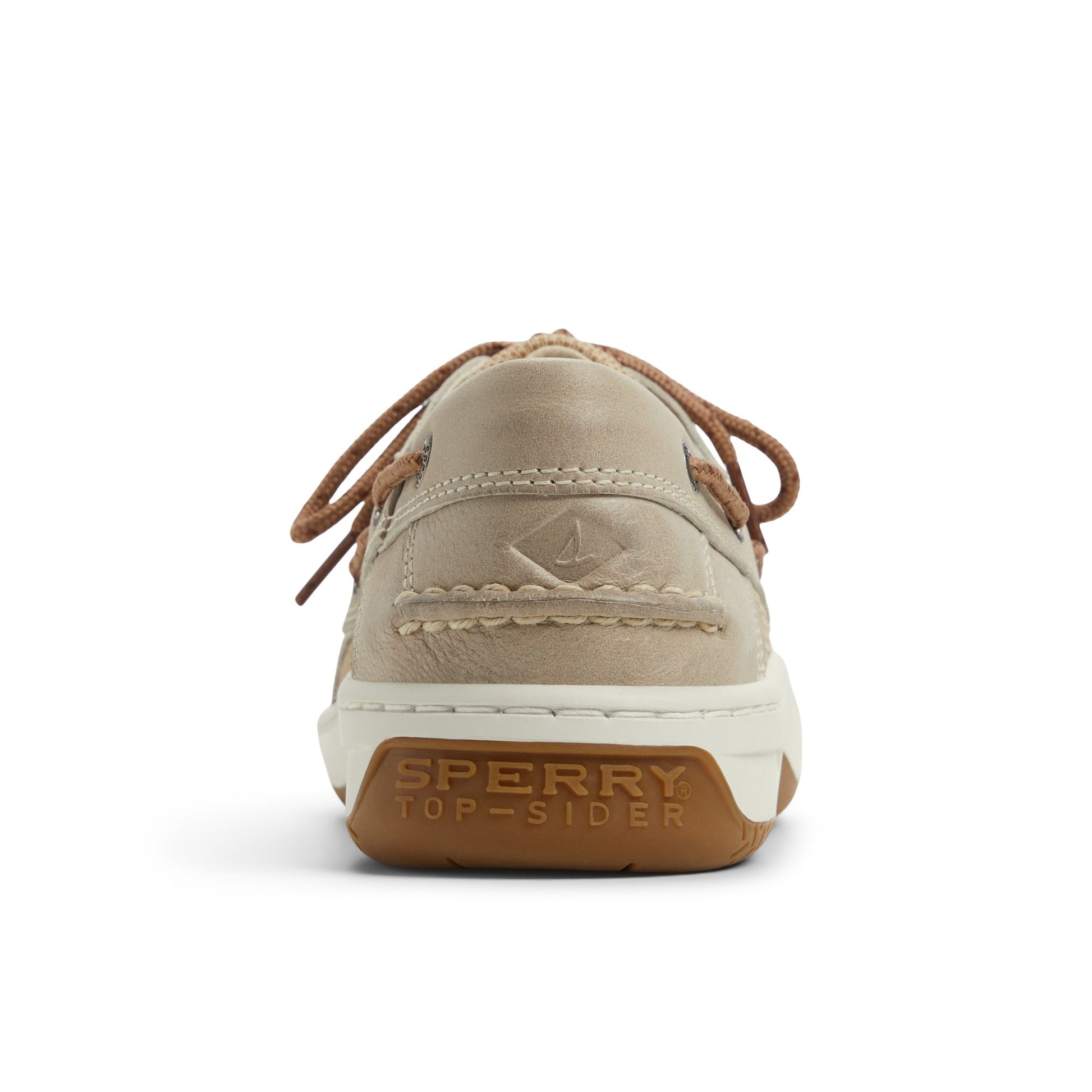 Three-quarter angle of Cream Billfish 3 Eye Boat Shoe Boat Shoes's front side