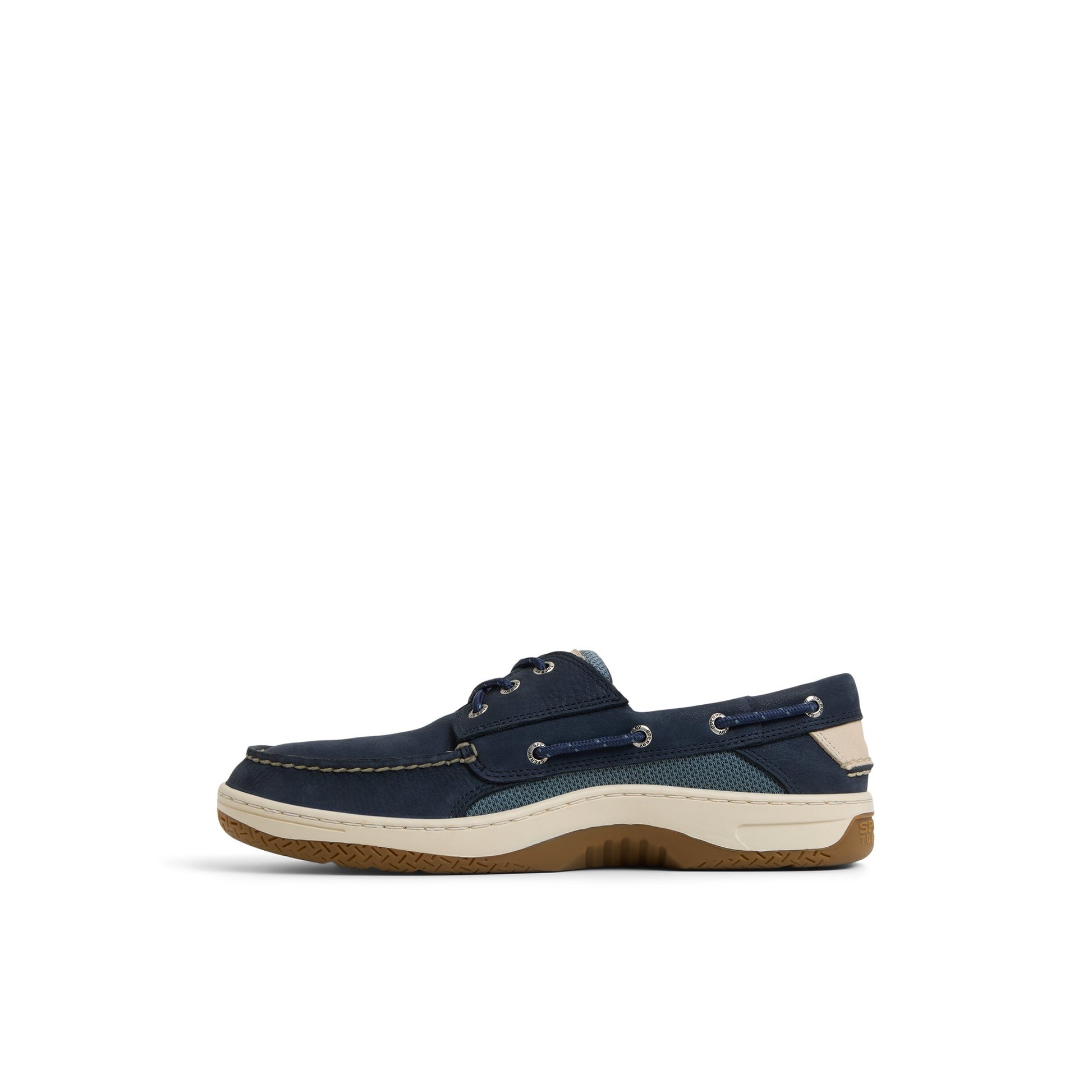 Three-quarter angle of Navy Billfish 3 Eye Boat Shoe Boat Shoes's back side