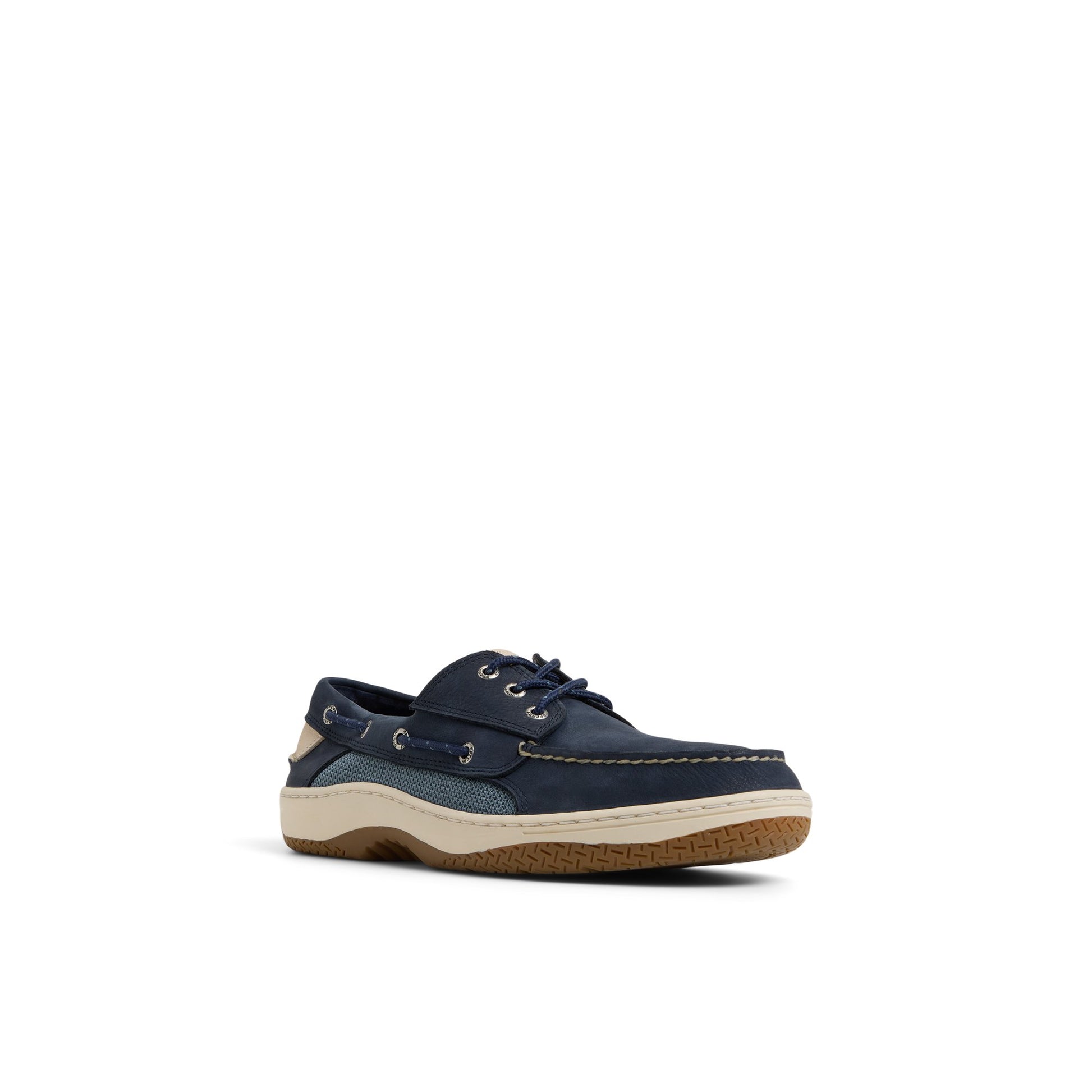 Side view of Navy Billfish 3 Eye Boat Shoe Boat Shoes