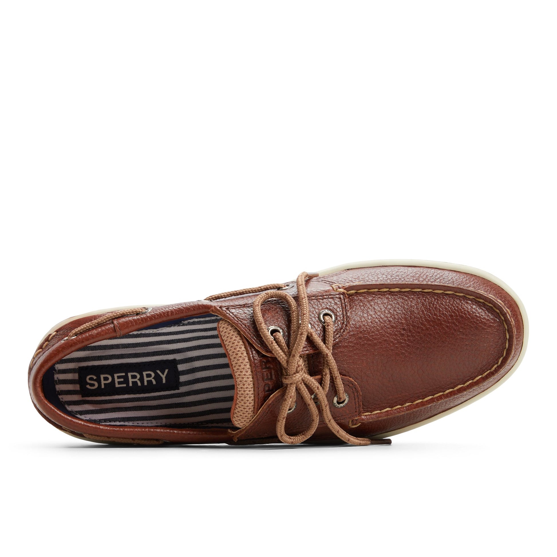 Top-down view of the Brown Billfish 3 Eye Boat Shoe Boat Shoes
