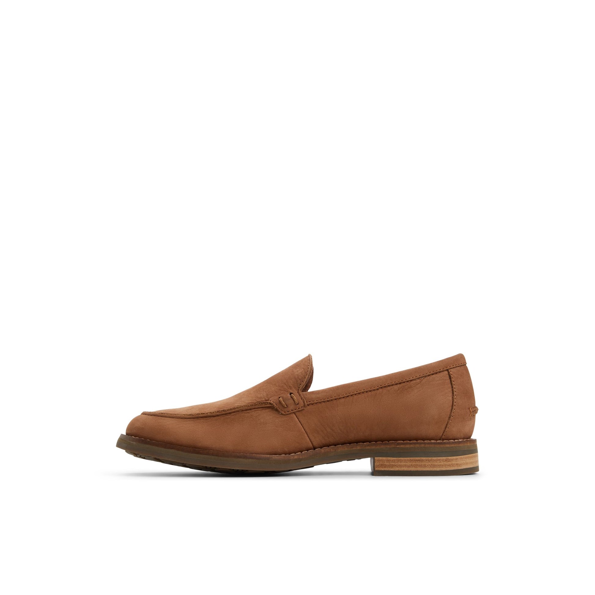 Three-quarter angle of Tan Top Field Venetian Loafer Loafer Moccasin Casual Shoes's back side