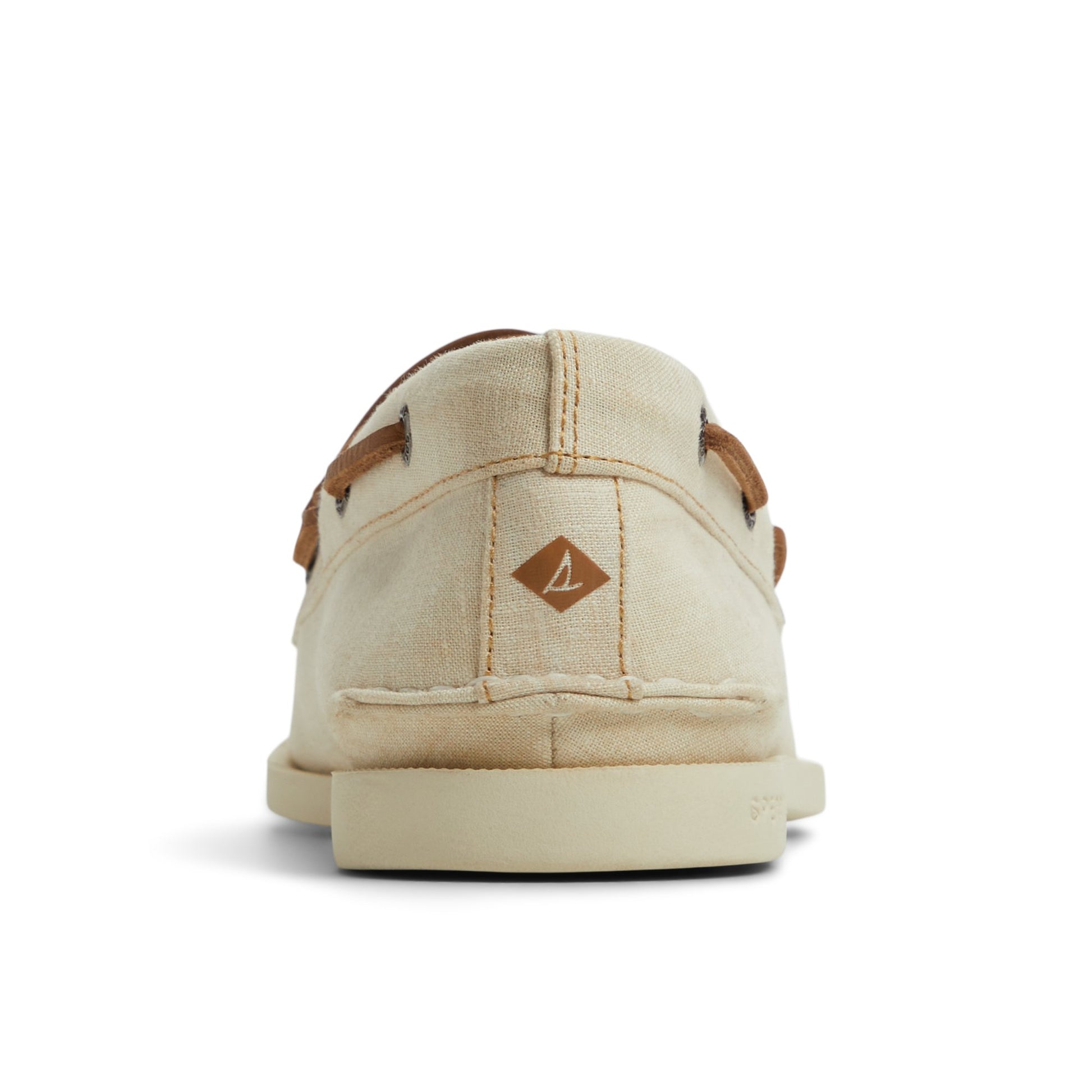 Three-quarter angle of Cream Authentic Original™ 2-Eye Lite Boat Shoe Boat Shoes's front side