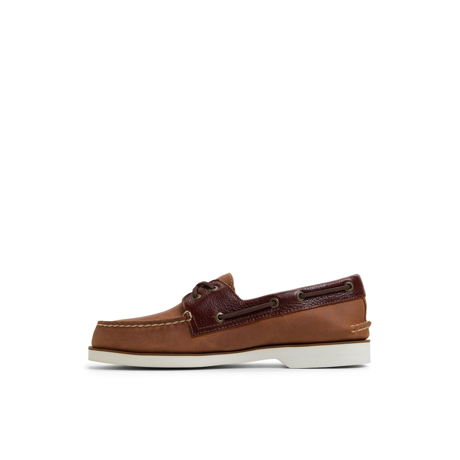 Three-quarter angle of Brown Authentic Original™ 2-Eye Boat Shoe Boat Shoe's back side