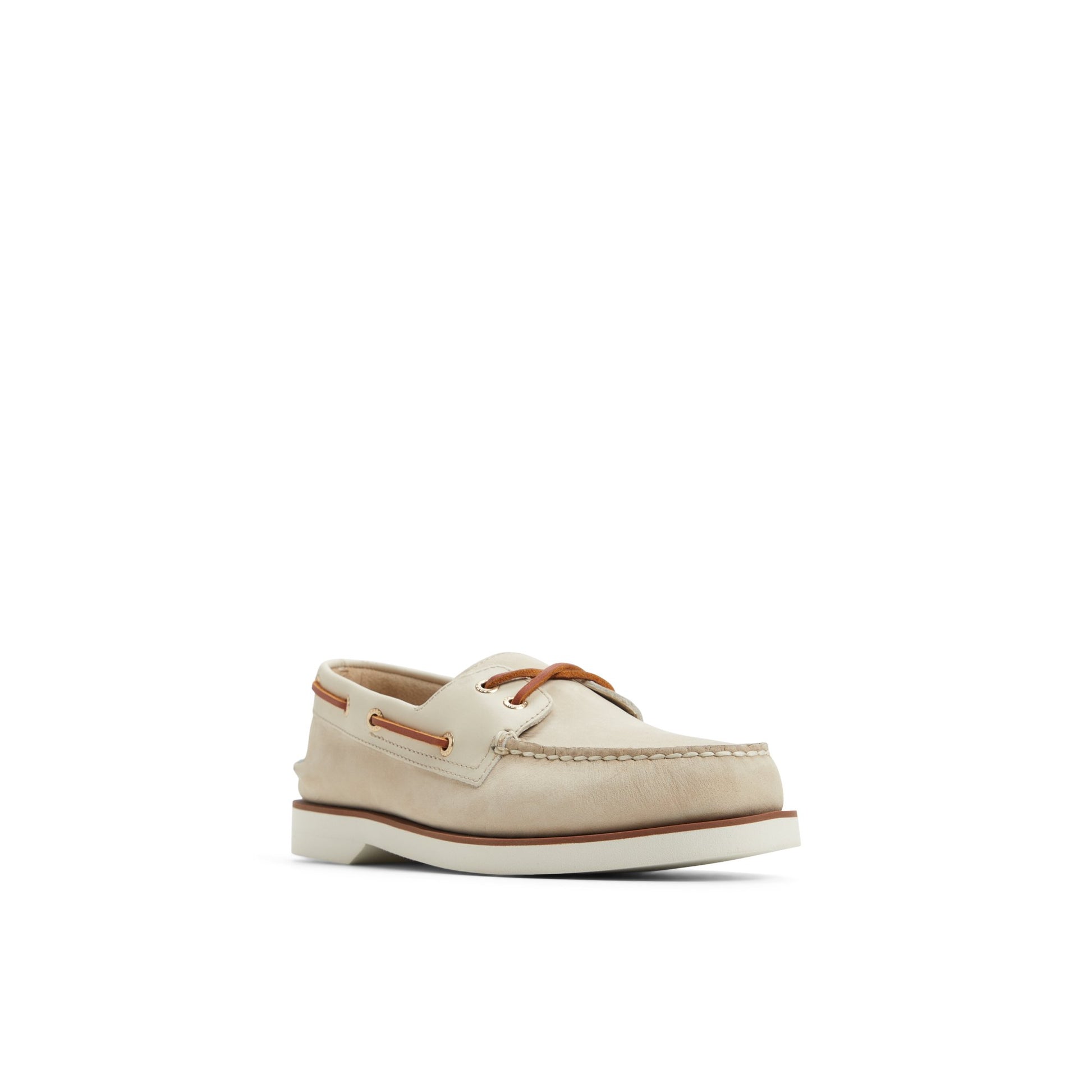 Side view of Cream Authentic Original™ 2-Eye Boat Shoe Boat Shoes