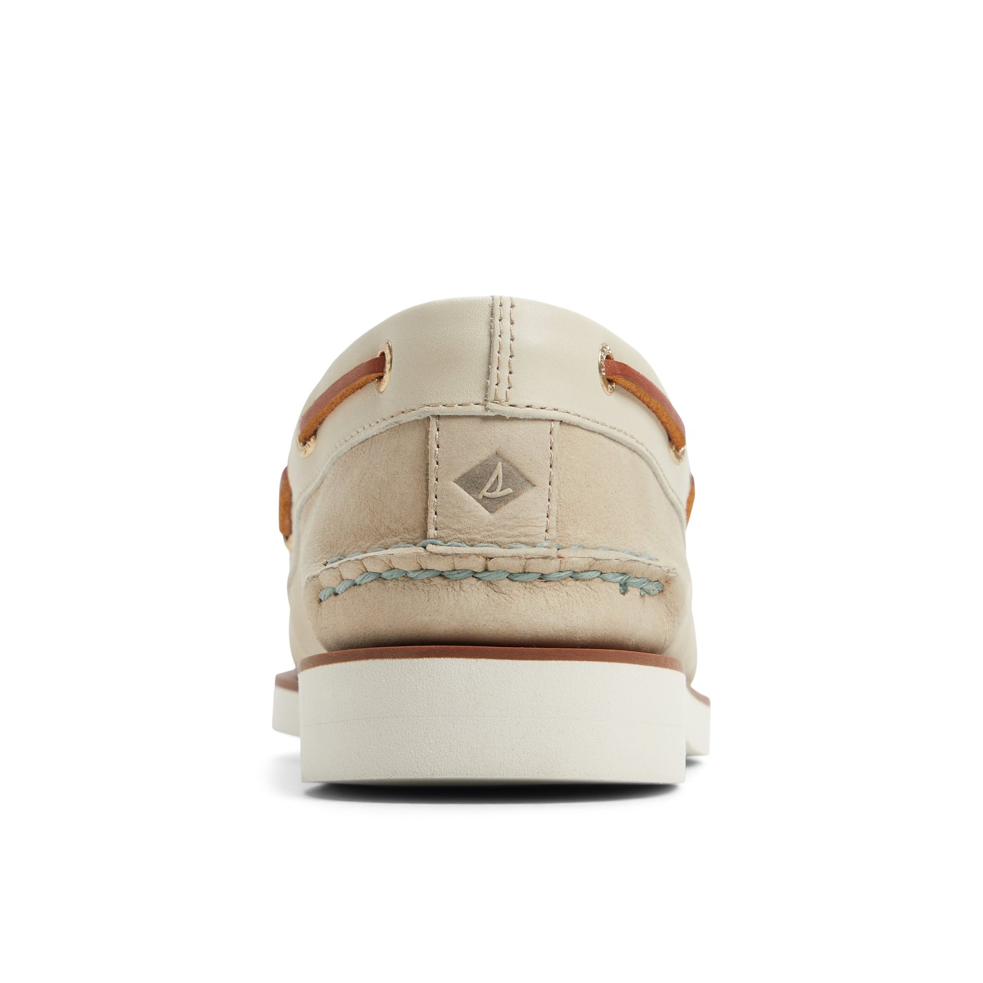 Three-quarter angle of Cream Authentic Original™ 2-Eye Boat Shoe Boat Shoes's front side
