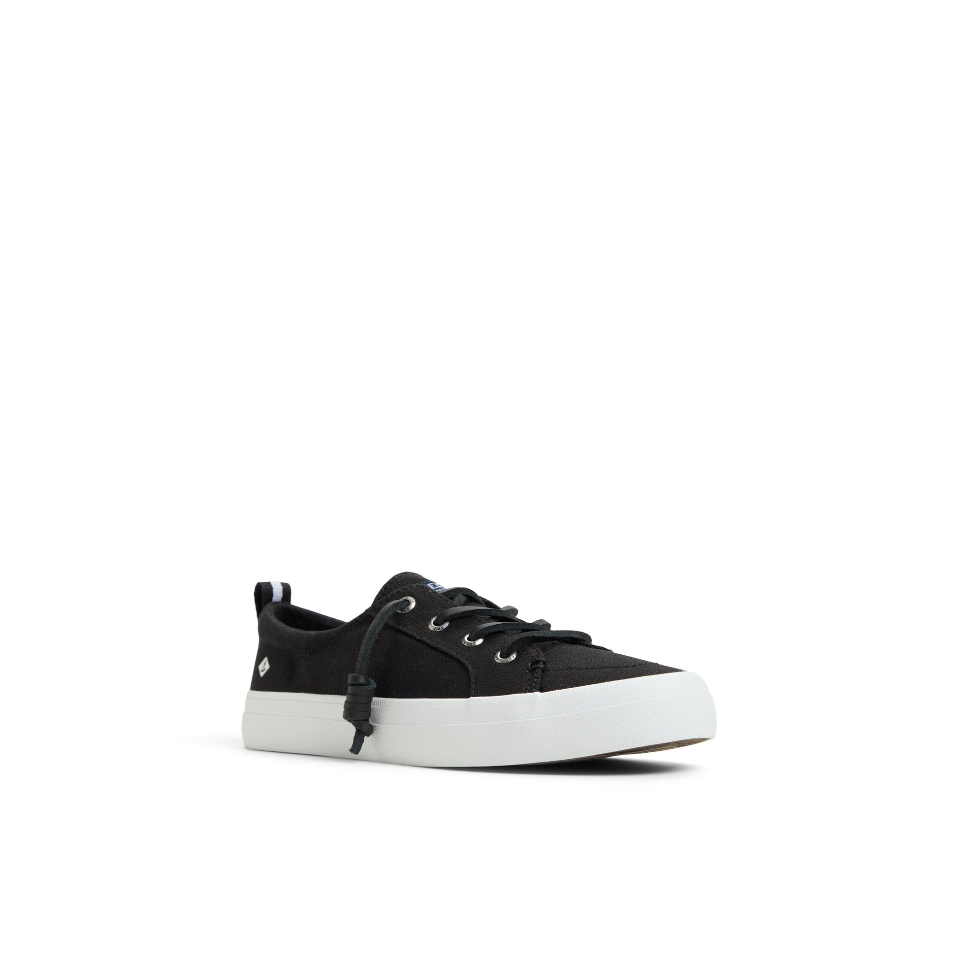 Side view of Black Crest Vibe Sneaker Low Top Sneakers