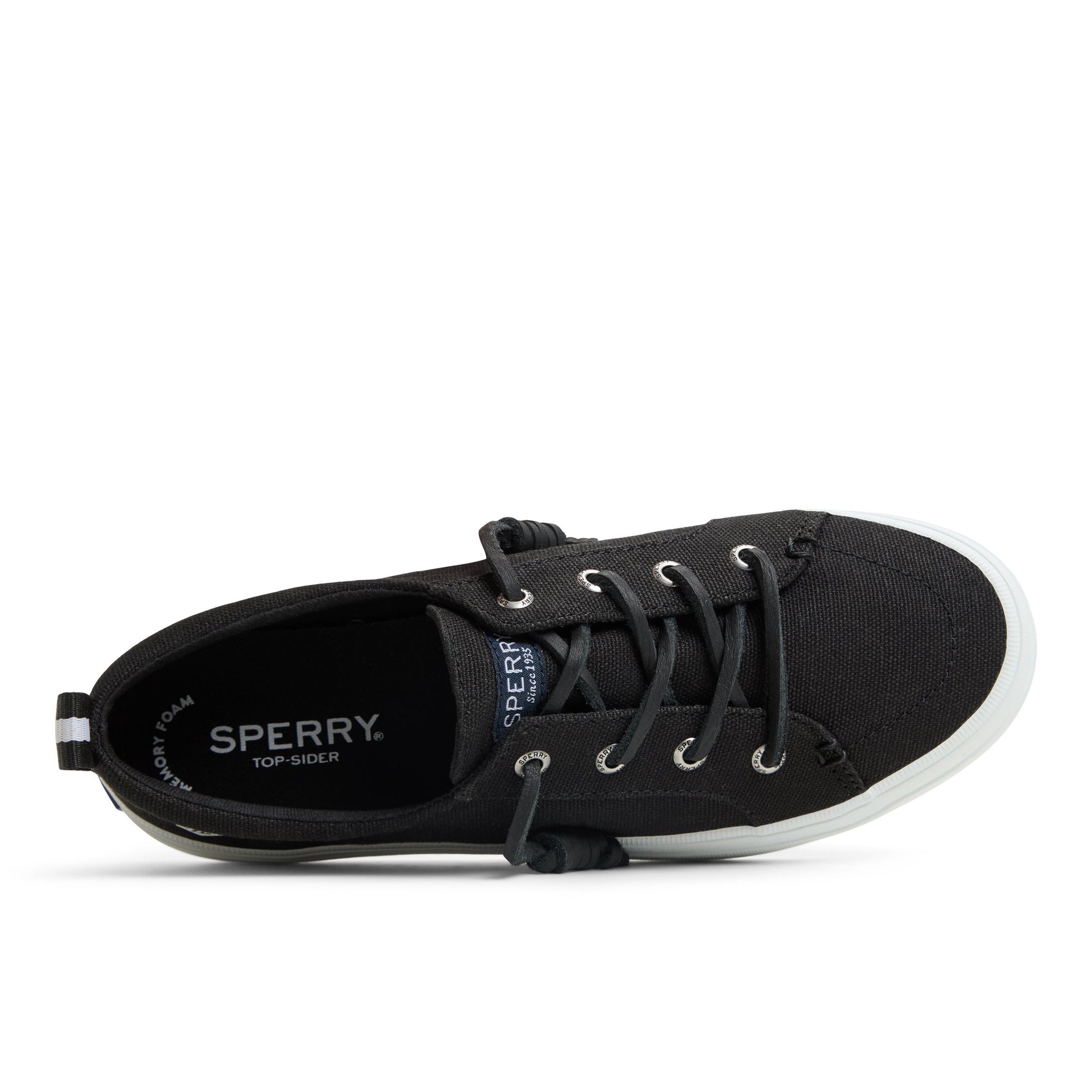 Top-down view of the Black Crest Vibe Sneaker Low Top Sneakers